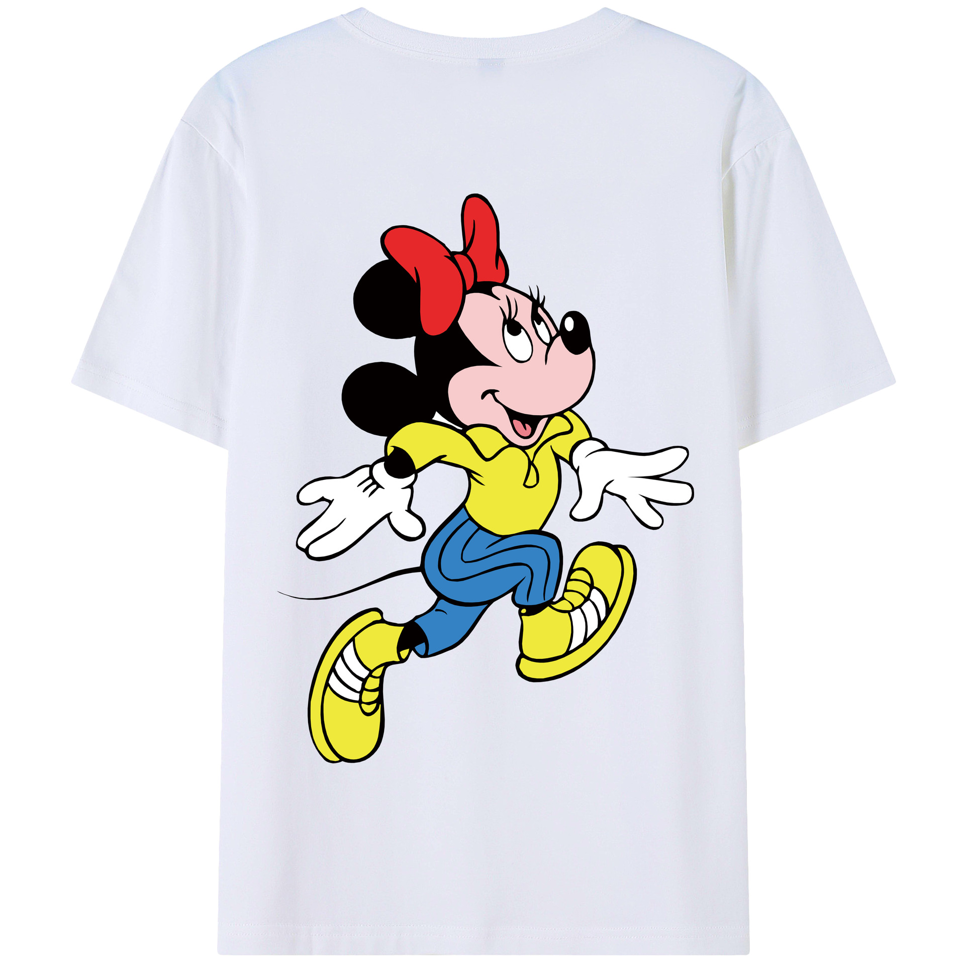 （画像用） ミッキーマウス Mickey Mouse 綿100％半袖Tシャツ（背面プリント）