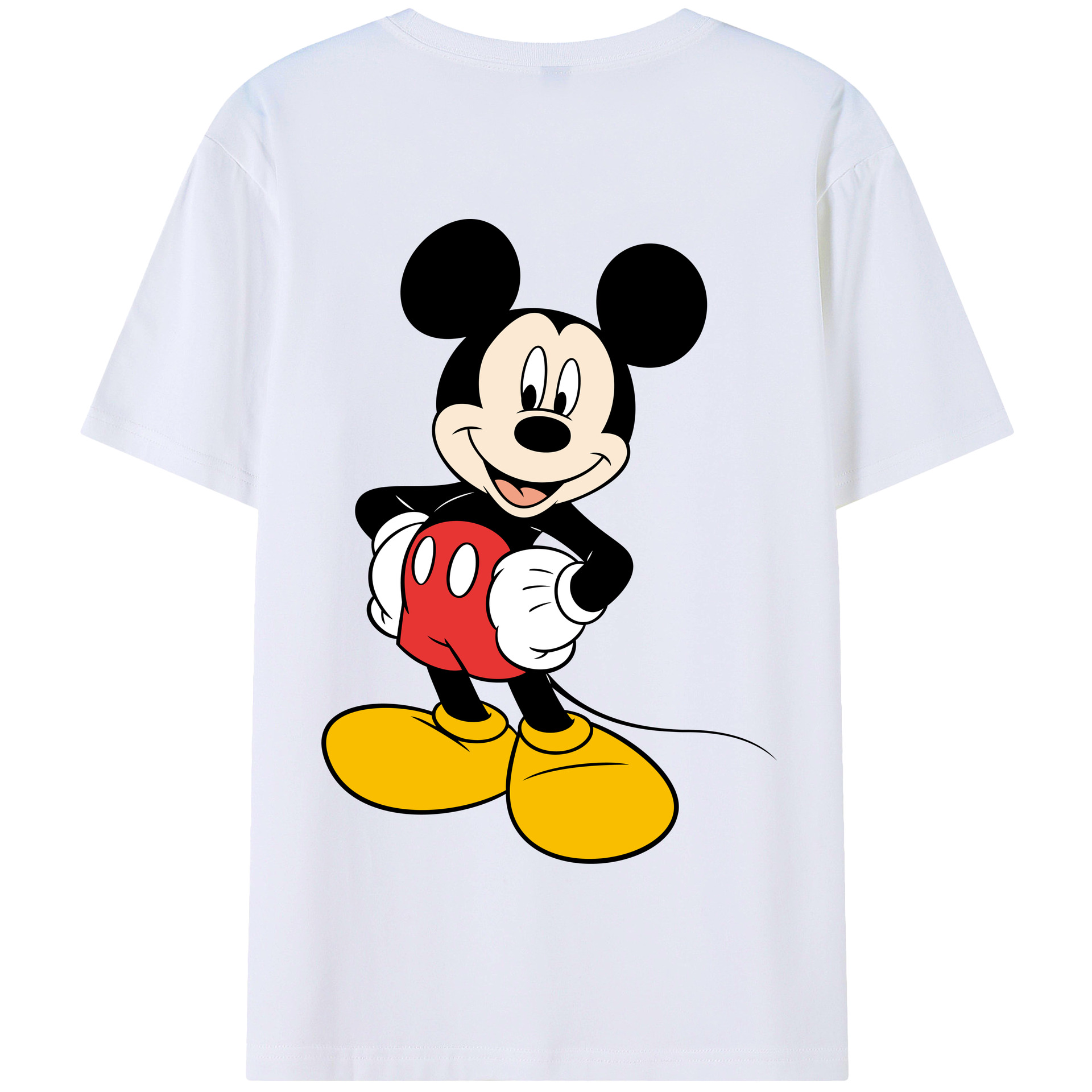 （画像用） ミッキーマウス Mickey Mouse 綿100％半袖Tシャツ（背面プリント）