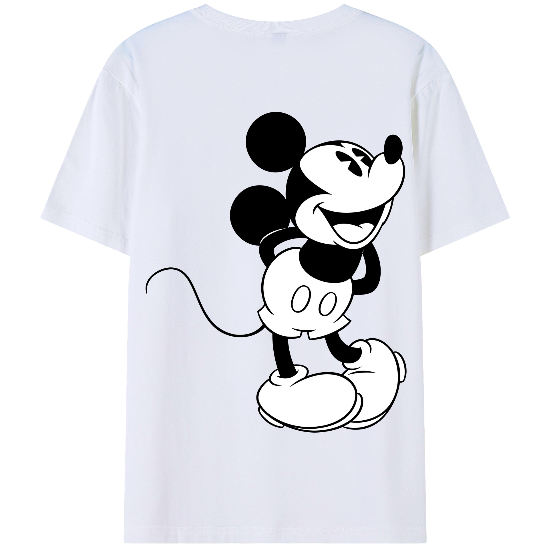 （画像用） ミッキーマウス Mickey Mouse 綿100％半袖Tシャツ（背面プリント）