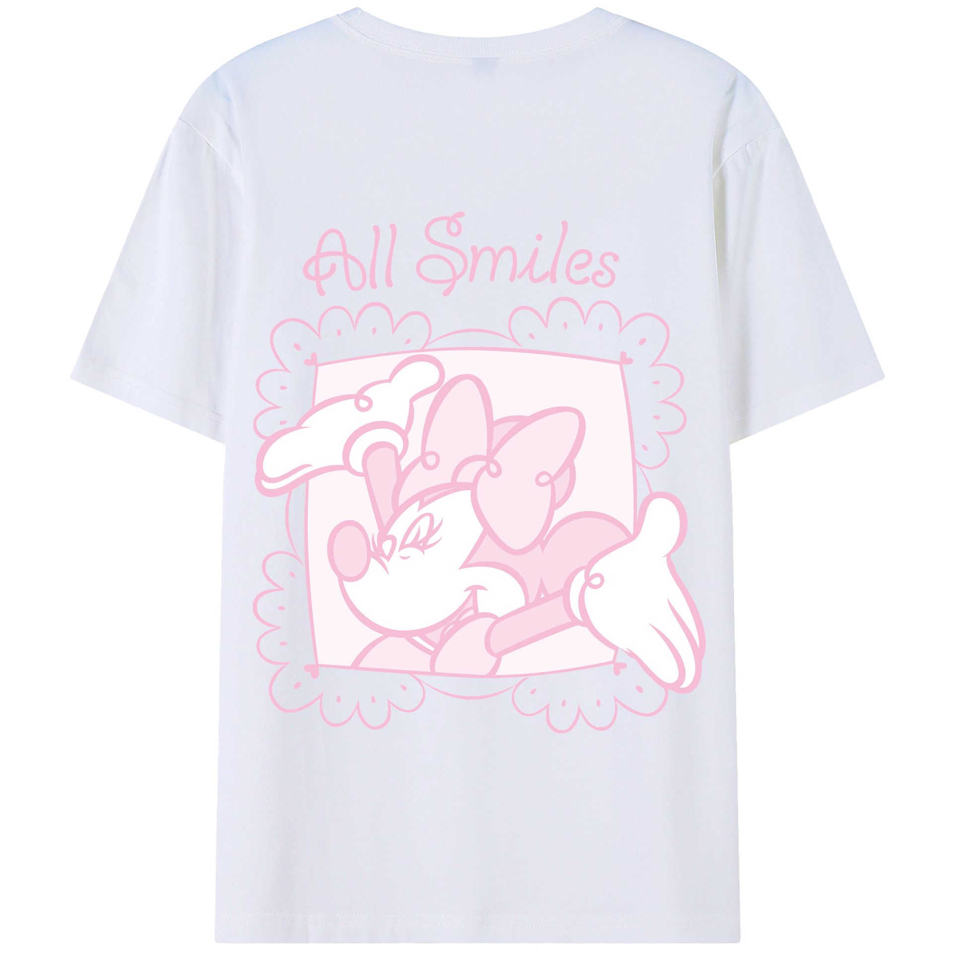 （画像用） ミッキーマウス Mickey Mouse 綿100％半袖Tシャツ（背面プリント）