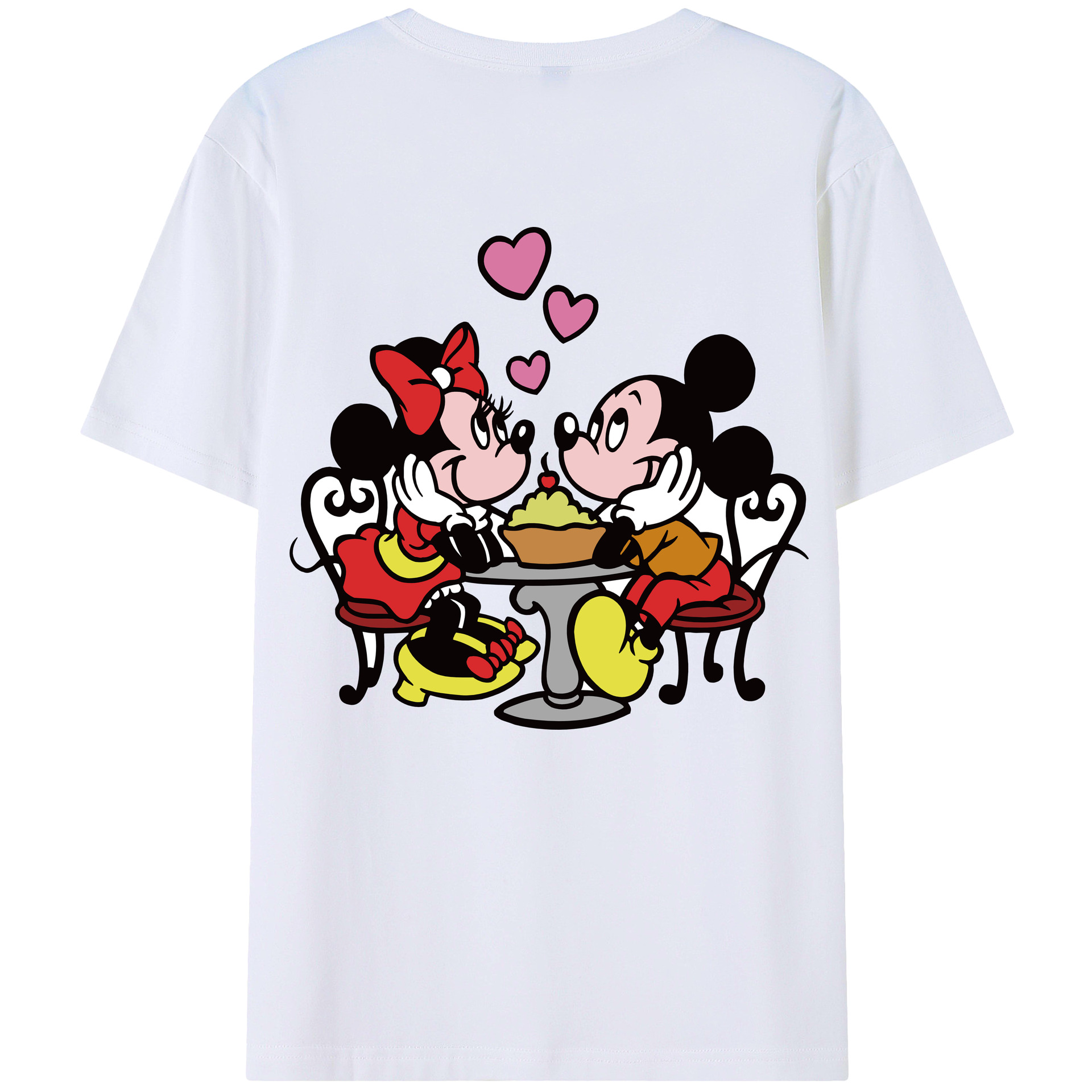 （画像用） ミッキーマウス Mickey Mouse 綿100％半袖Tシャツ（背面プリント）