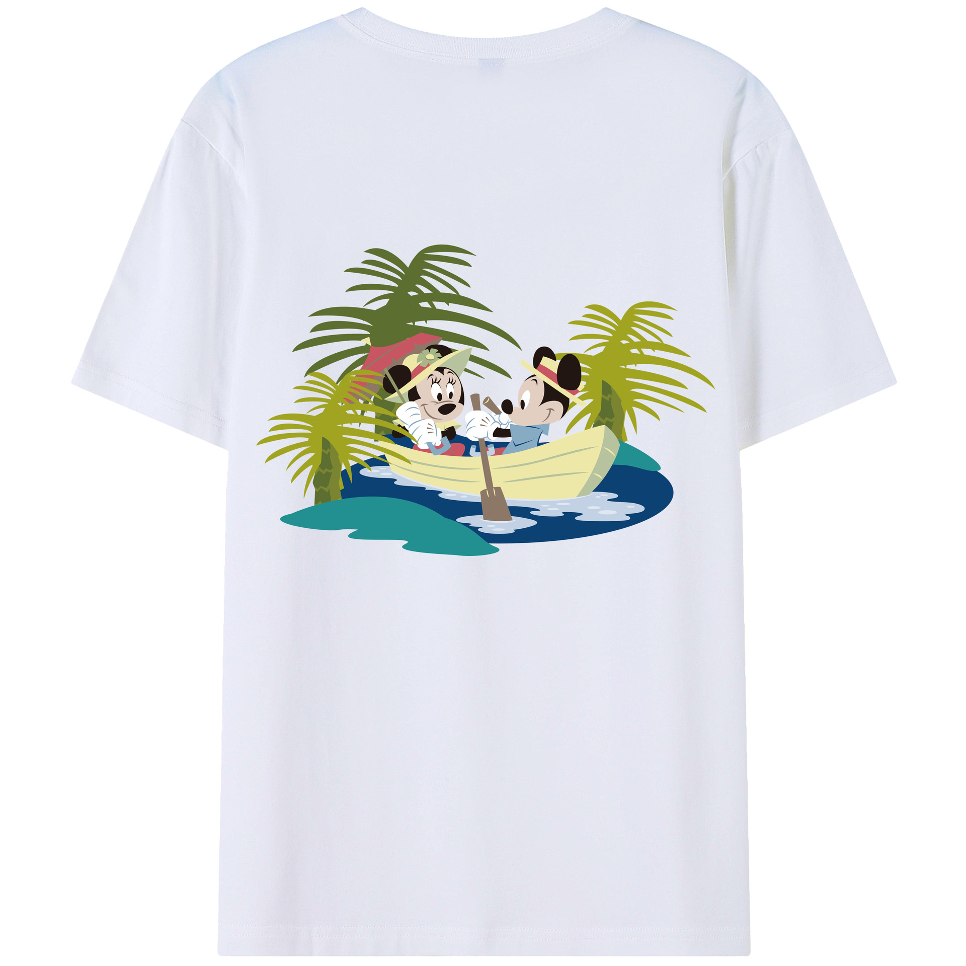 （画像用） ミッキーマウス Mickey Mouse 綿100％半袖Tシャツ（背面プリント）