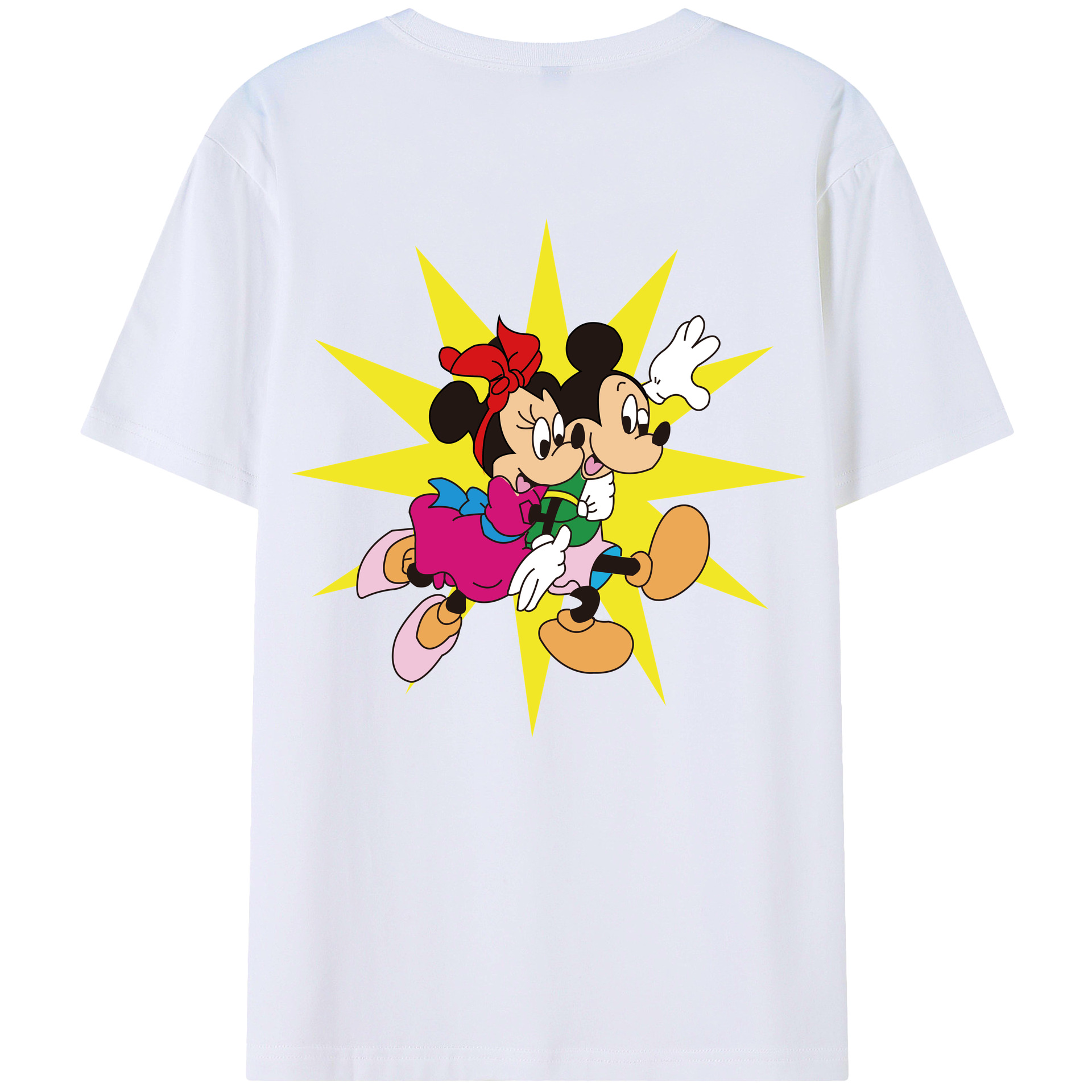（画像用） ミッキーマウス Mickey Mouse 綿100％半袖Tシャツ（背面プリント）