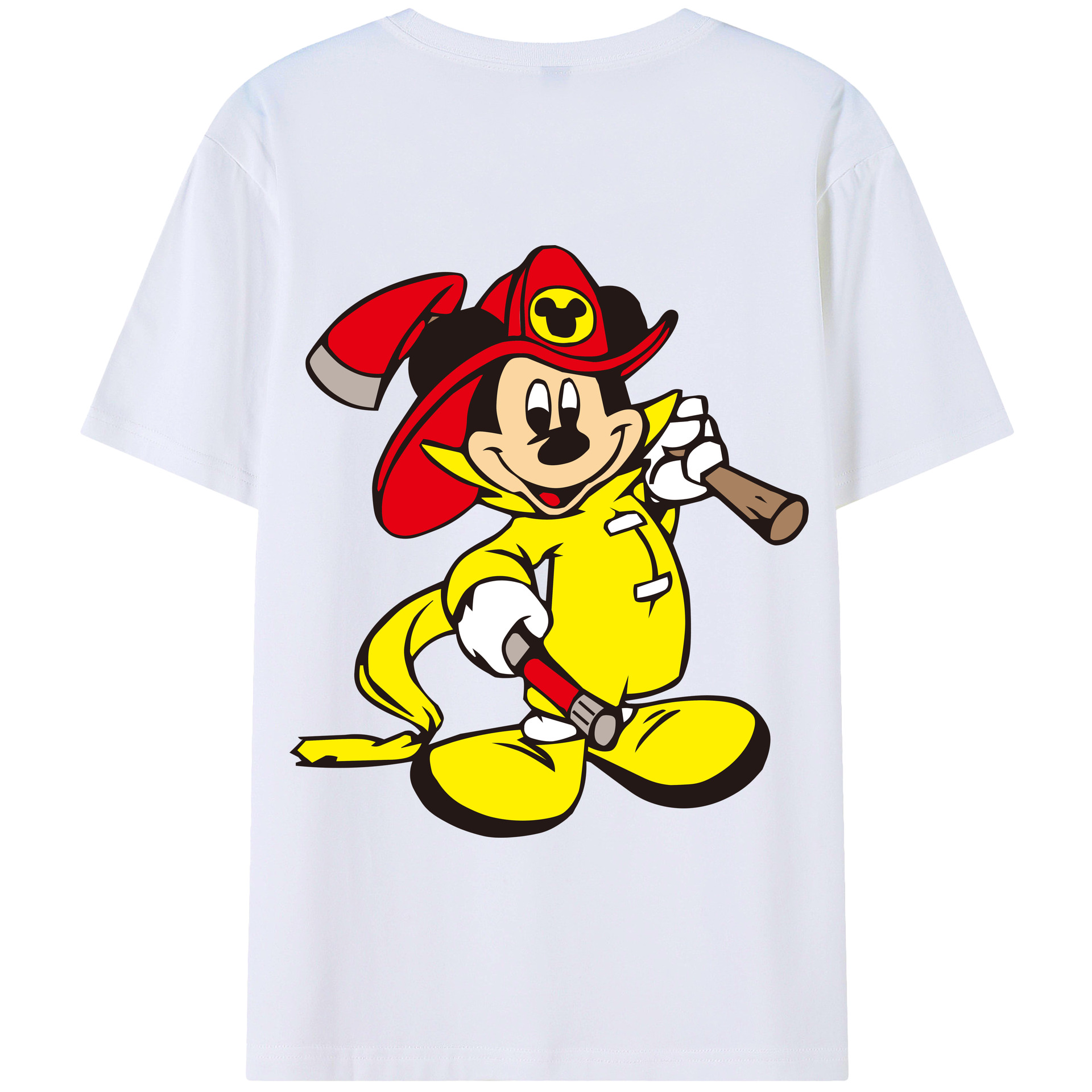 （画像用） ミッキーマウス Mickey Mouse 綿100％半袖Tシャツ（背面プリント）