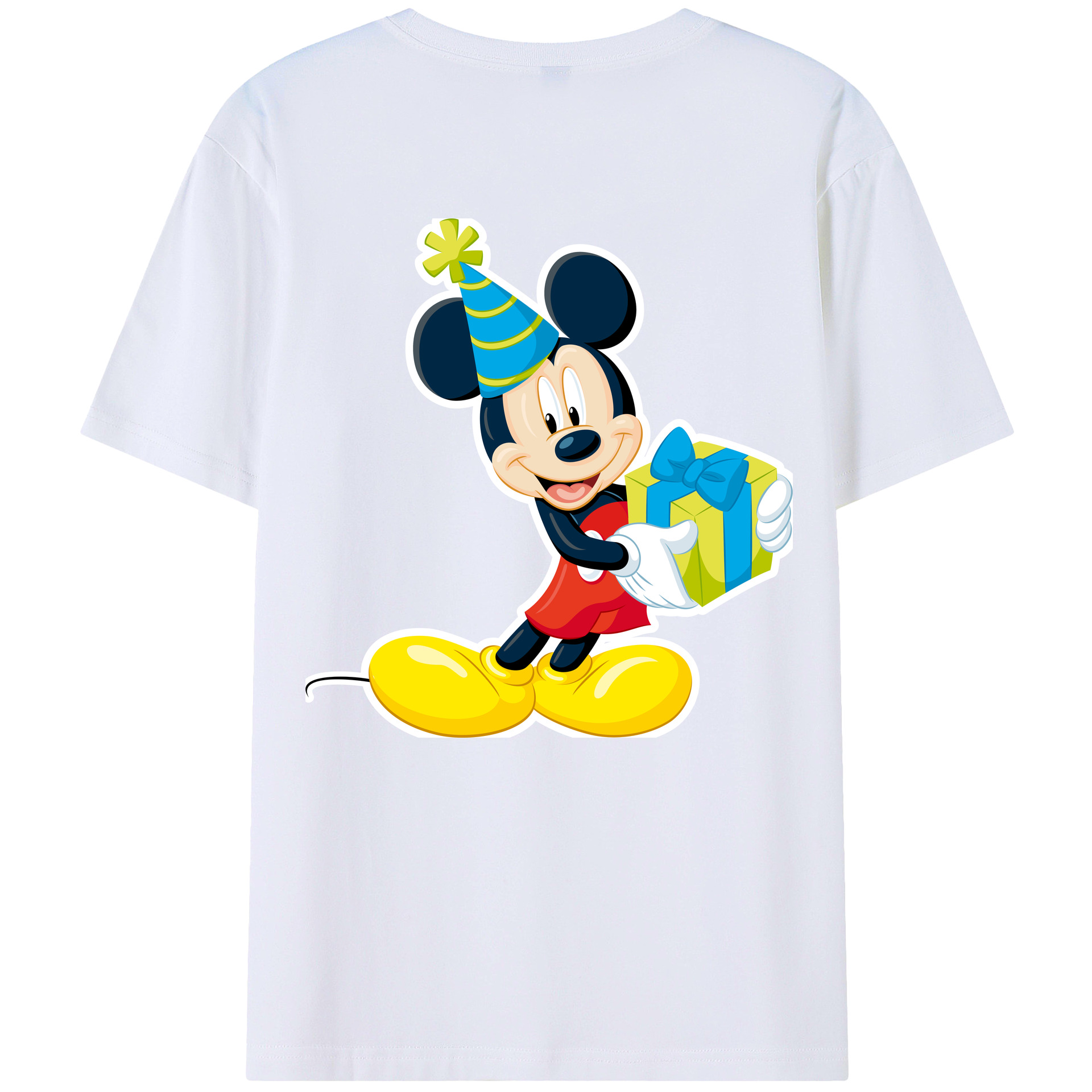 （画像用） ミッキーマウス Mickey Mouse 綿100％半袖Tシャツ（背面プリント）