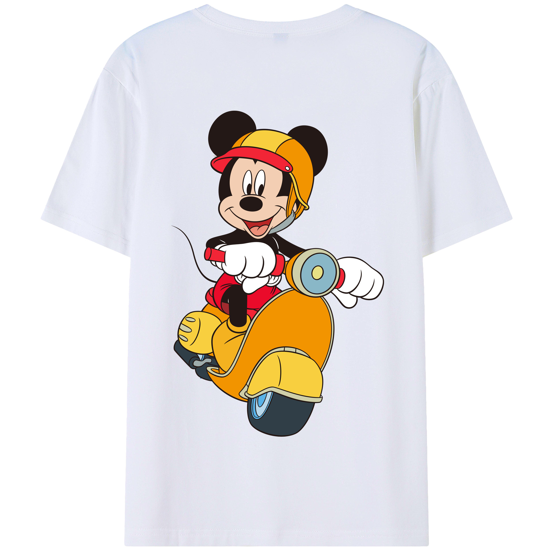 （画像用） ミッキーマウス Mickey Mouse 綿100％半袖Tシャツ（背面プリント）