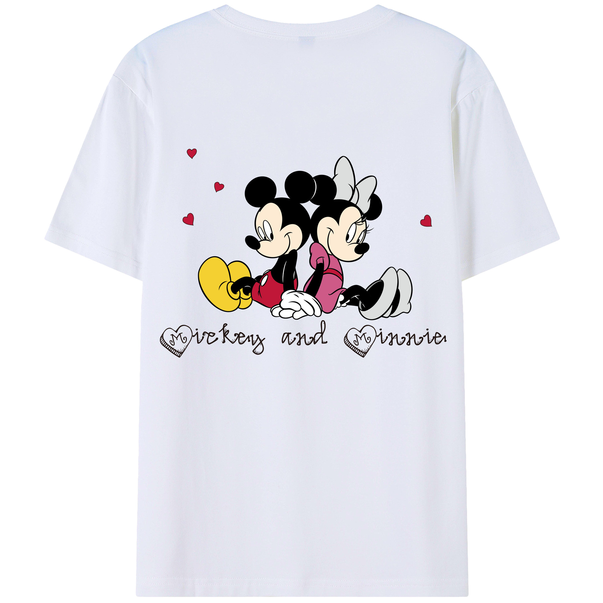 （画像用） ミッキーマウス Mickey Mouse 綿100％半袖Tシャツ（背面プリント）