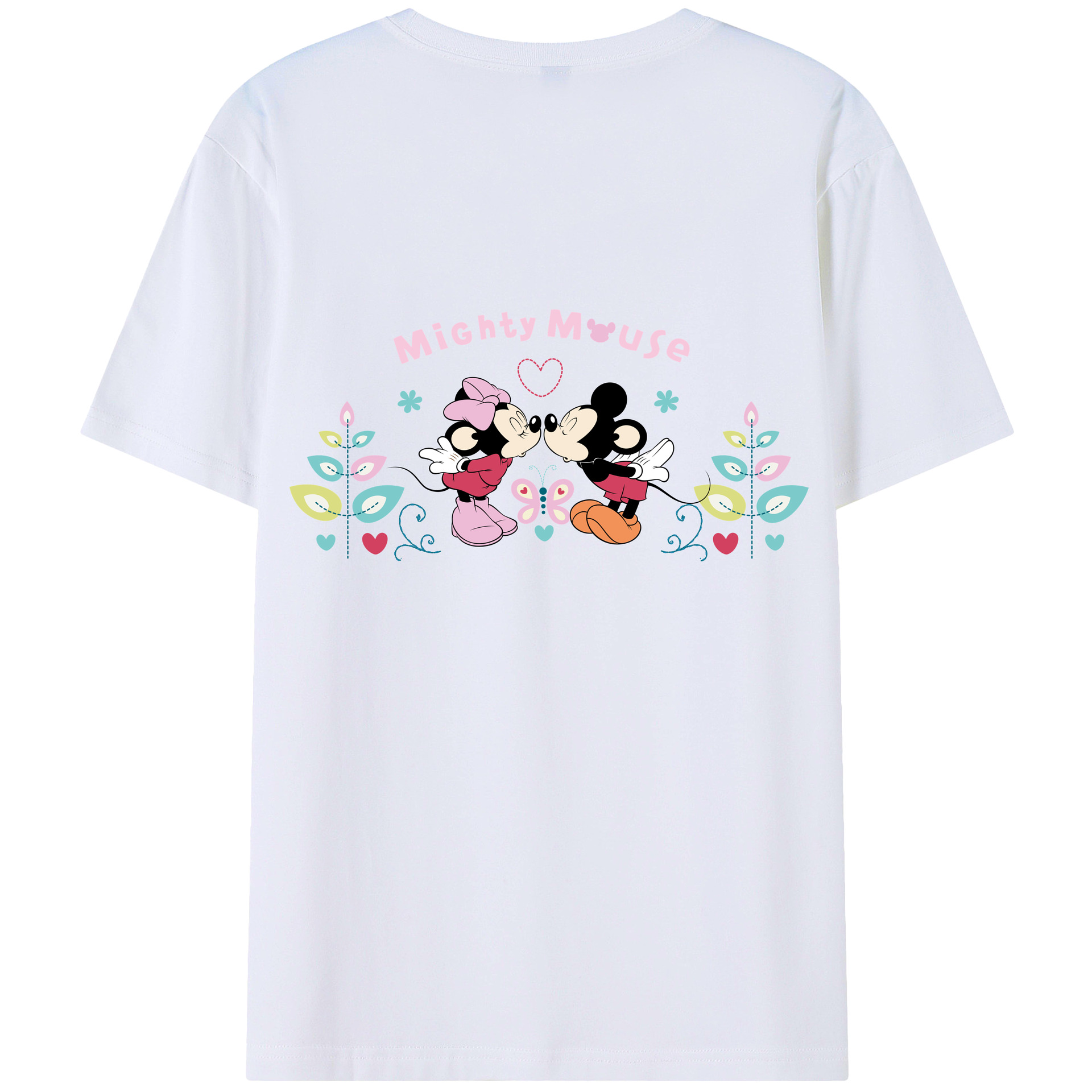 （画像用） ミッキーマウス Mickey Mouse 綿100％半袖Tシャツ（背面プリント）