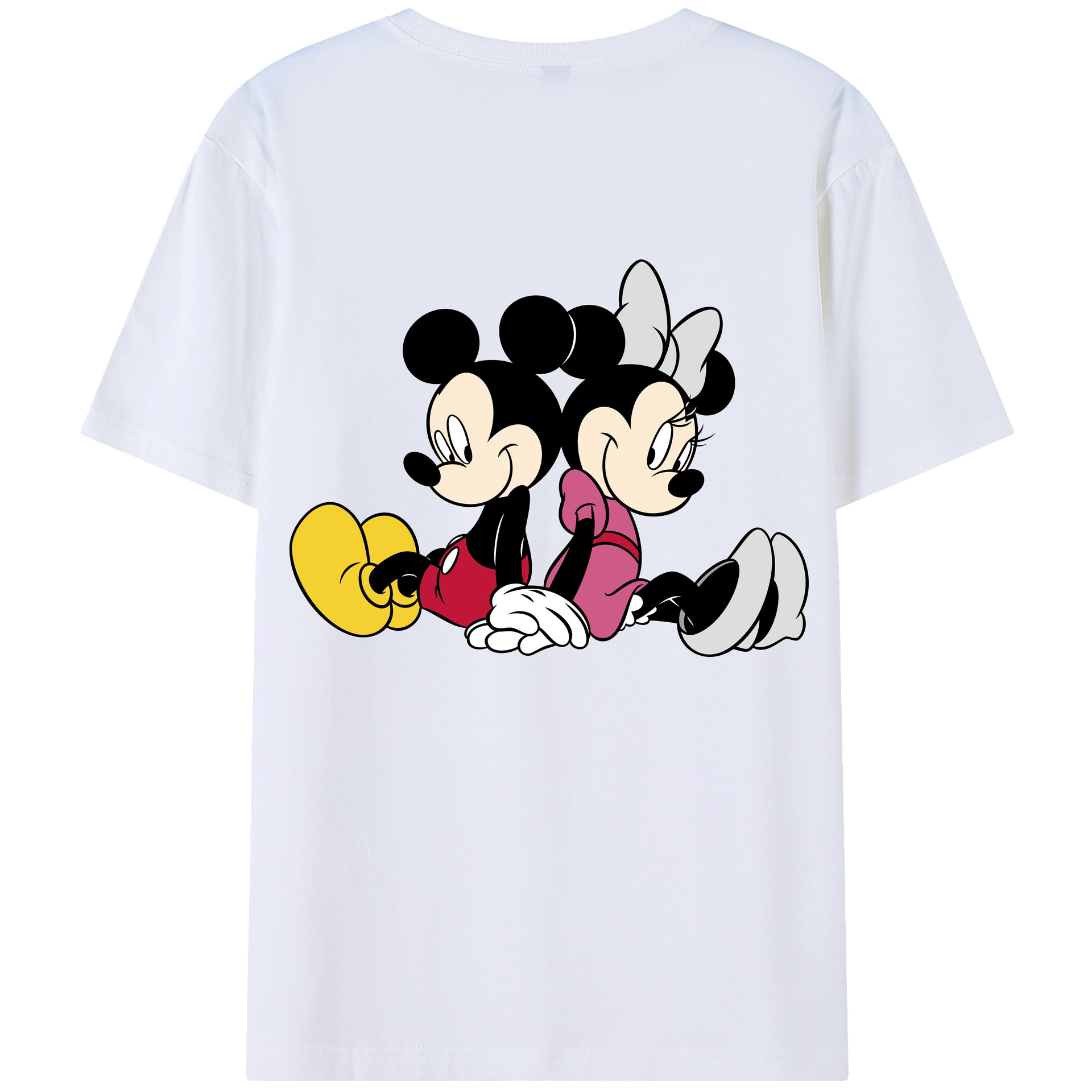 （画像用） ミッキーマウス Mickey Mouse 綿100％半袖Tシャツ（背面プリント）
