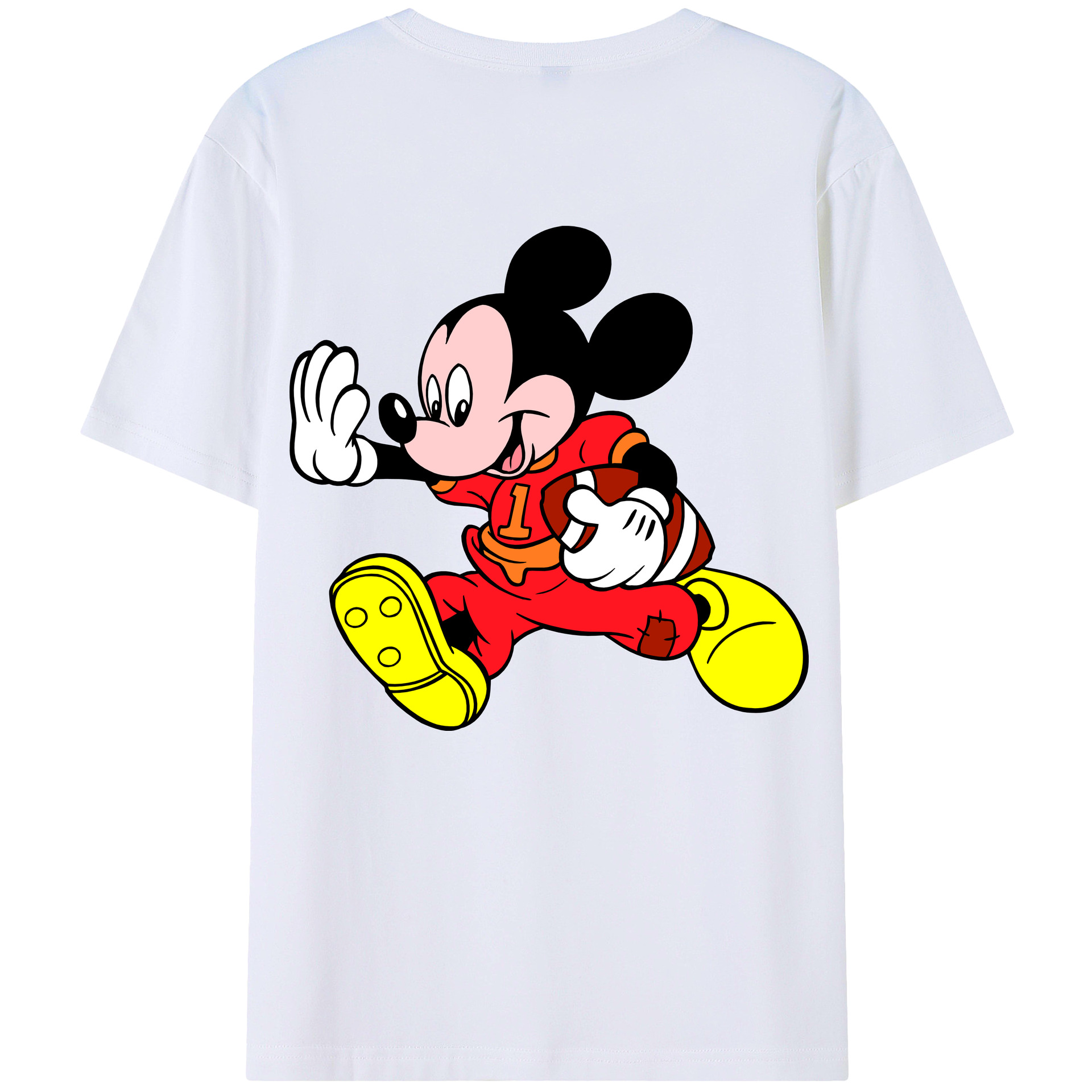 （画像用） ミッキーマウス Mickey Mouse 綿100％半袖Tシャツ（背面プリント）