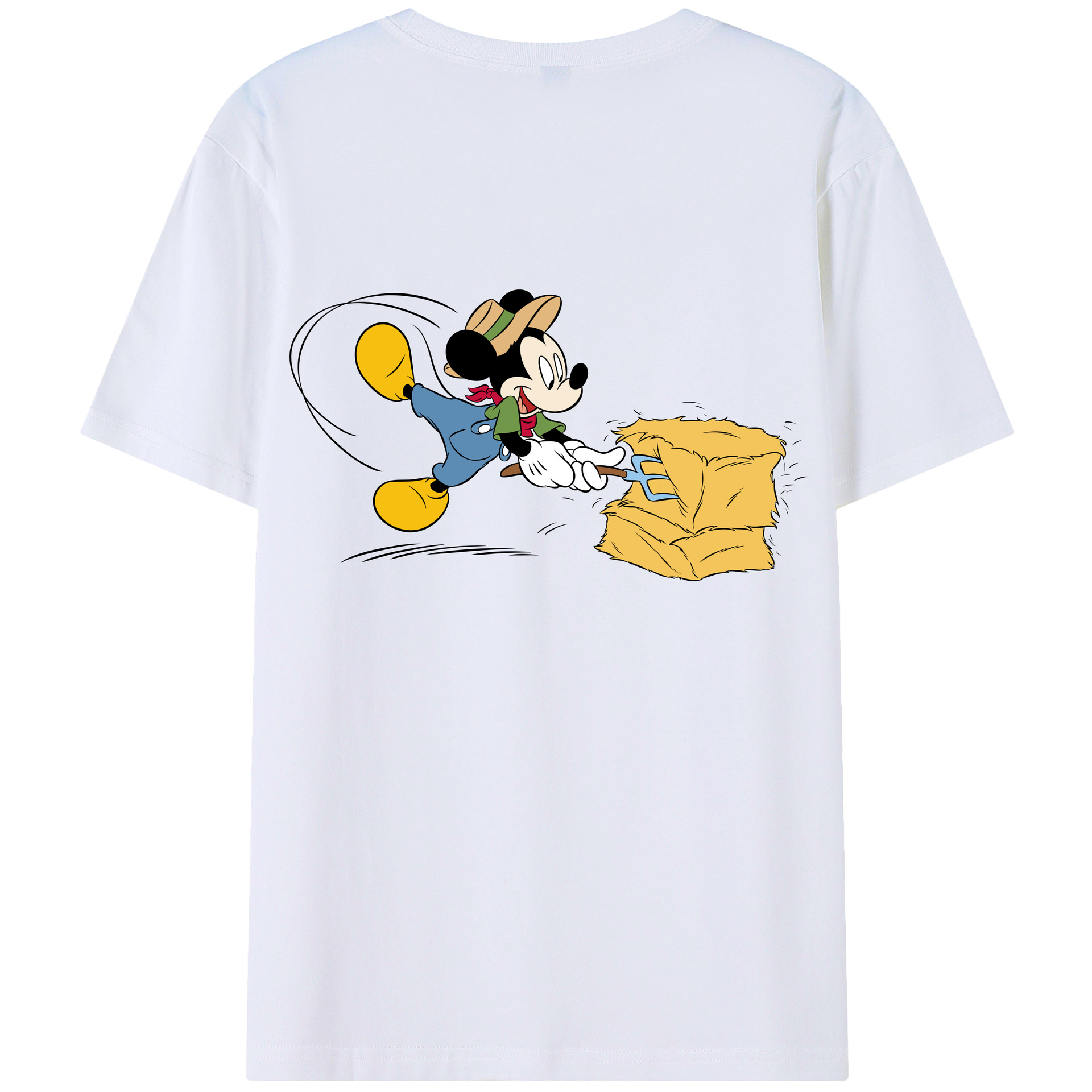 （画像用） ミッキーマウス Mickey Mouse 綿100％半袖Tシャツ（背面プリント）