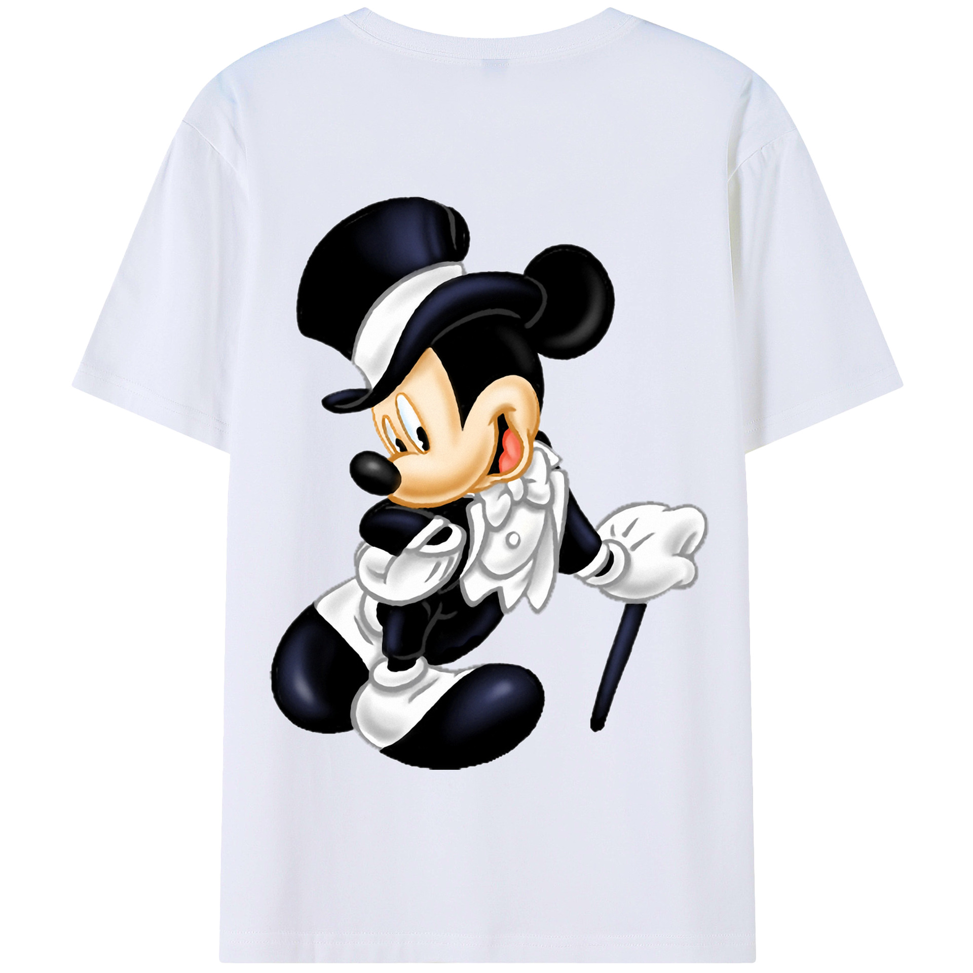 （画像用） ミッキーマウス Mickey Mouse 綿100％半袖Tシャツ（背面プリント）