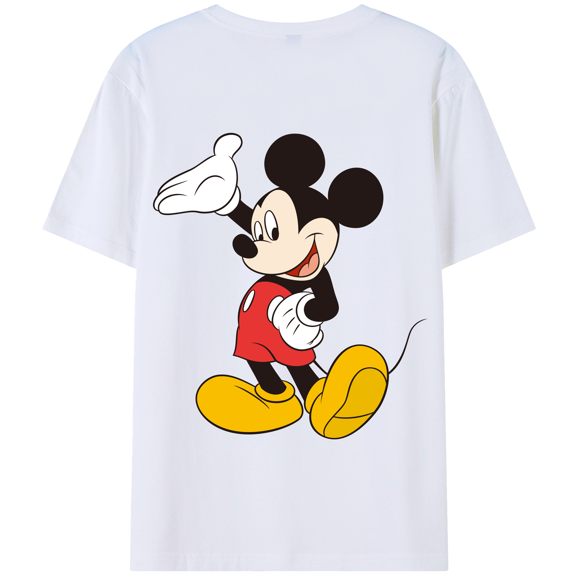 （画像用） ミッキーマウス Mickey Mouse 綿100％半袖Tシャツ（背面プリント）