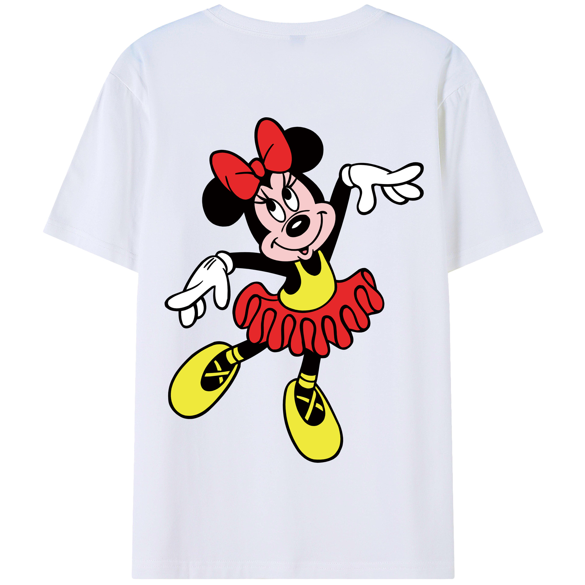 （画像用） ミッキーマウス Mickey Mouse 綿100％半袖Tシャツ（背面プリント）