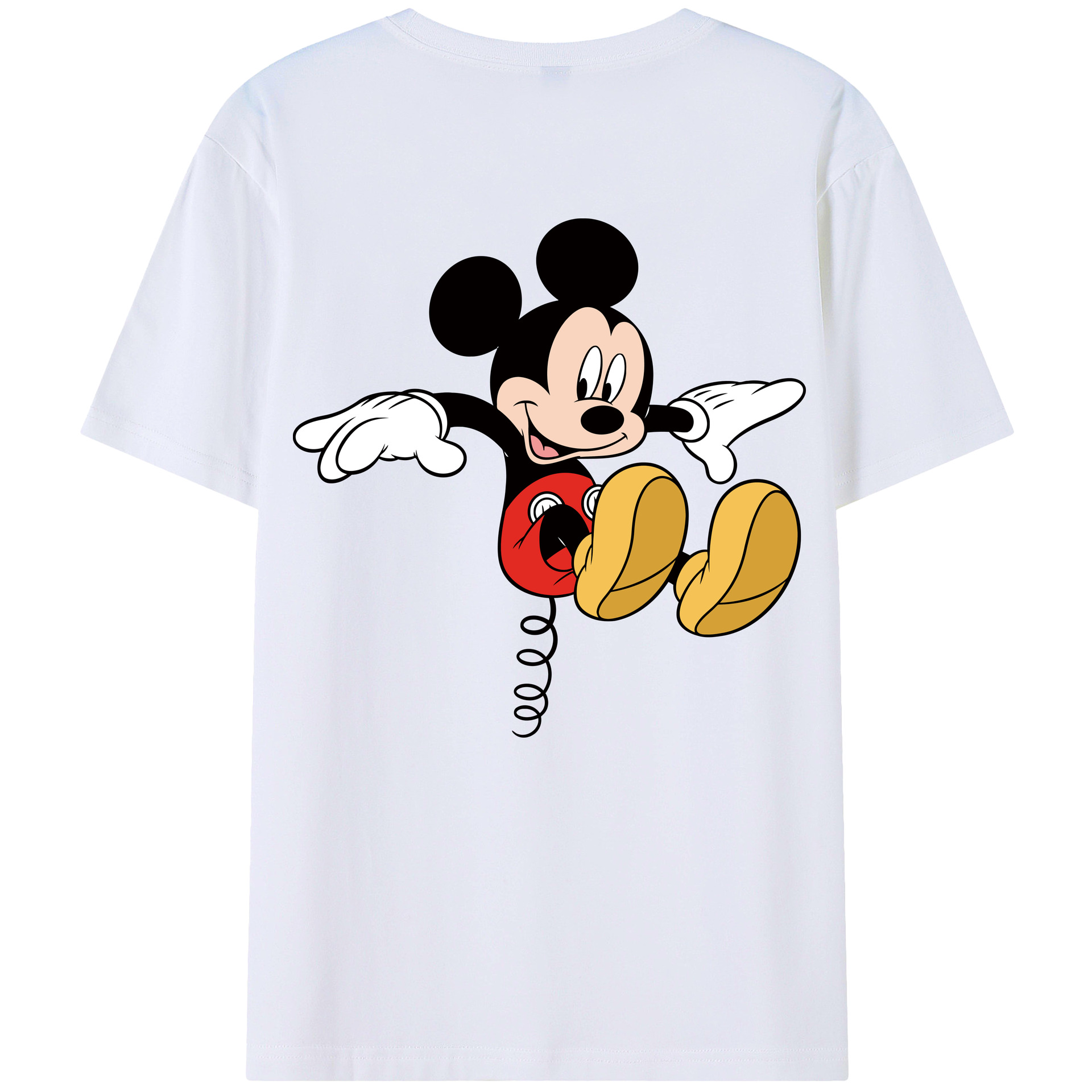 （画像用） ミッキーマウス Mickey Mouse 綿100％半袖Tシャツ（背面プリント）