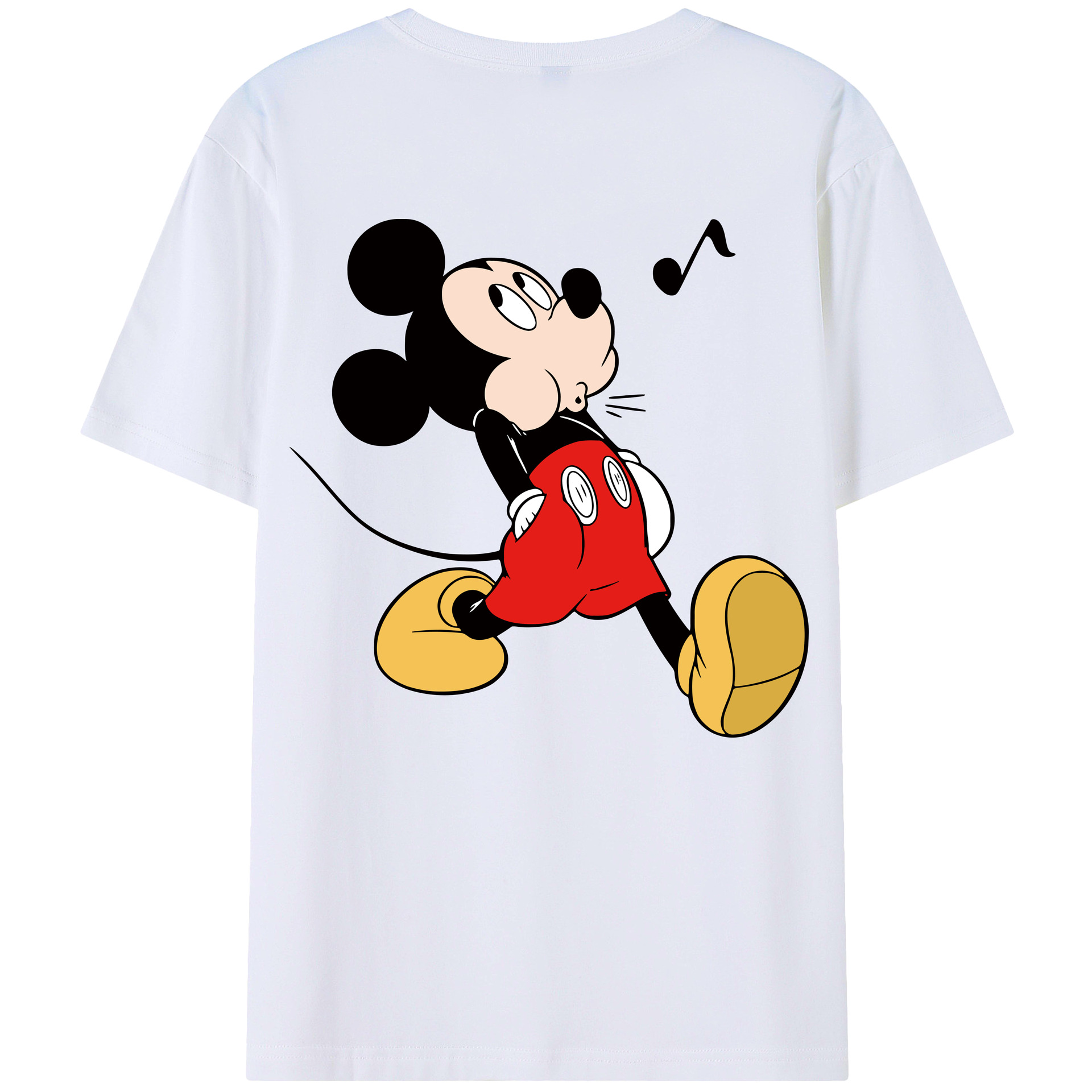 （画像用） ミッキーマウス Mickey Mouse 綿100％半袖Tシャツ（背面プリント）