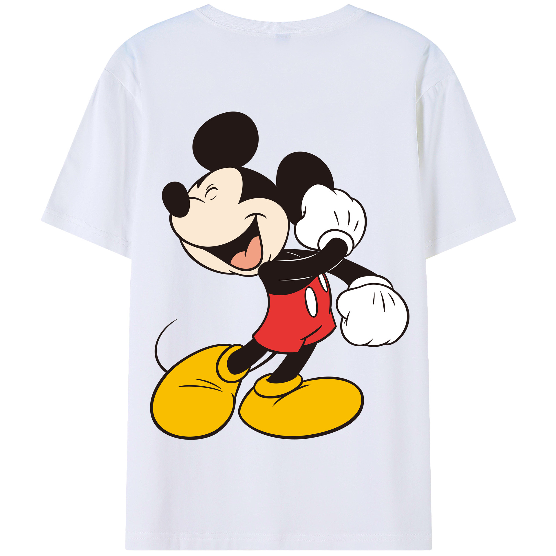 （画像用） ミッキーマウス Mickey Mouse 綿100％半袖Tシャツ（背面プリント）