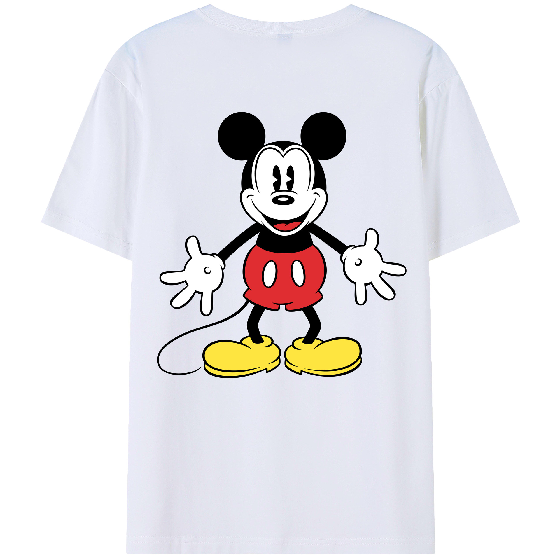 （画像用） ミッキーマウス Mickey Mouse 綿100％半袖Tシャツ（背面プリント）