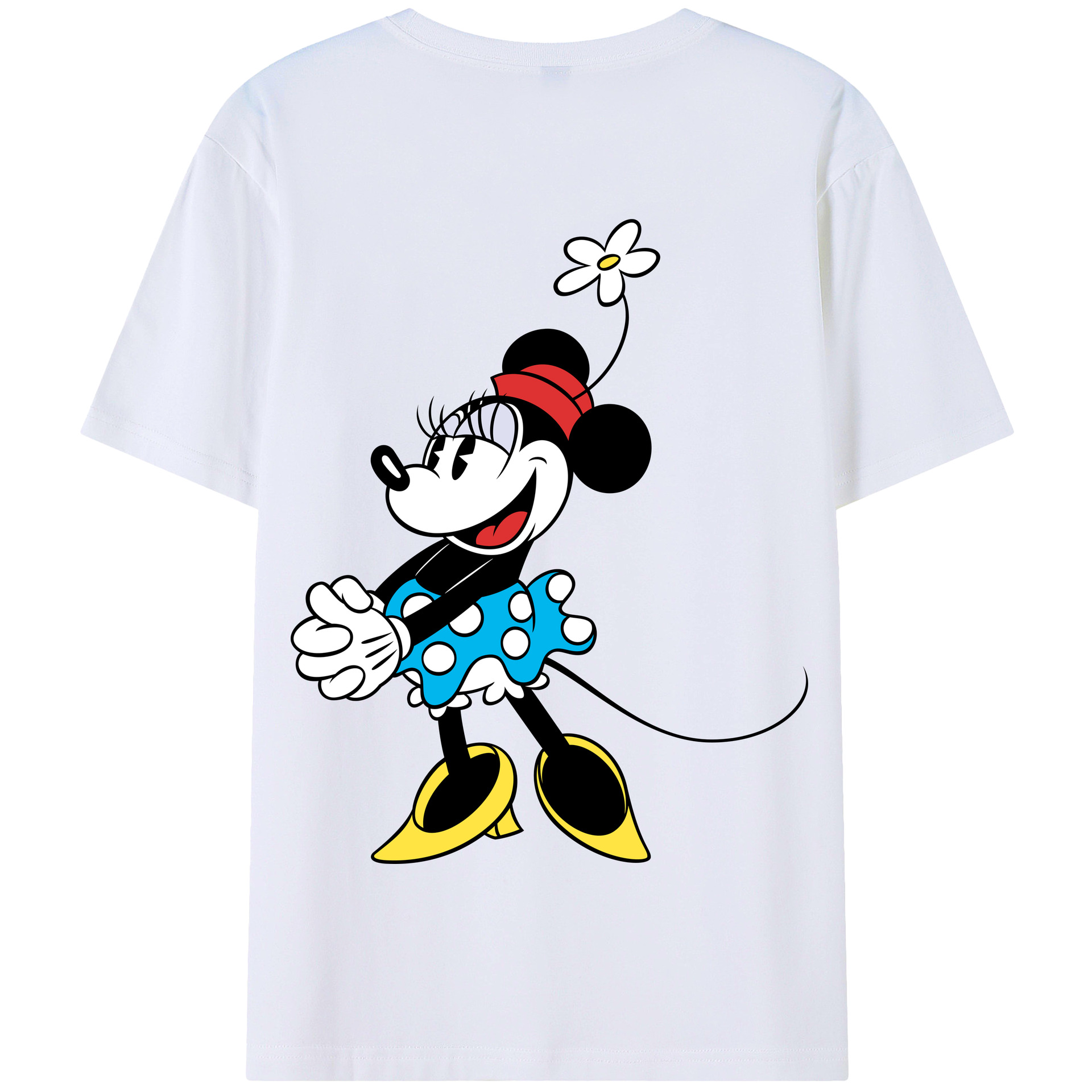 （画像用） ミッキーマウス Mickey Mouse 綿100％半袖Tシャツ（背面プリント）
