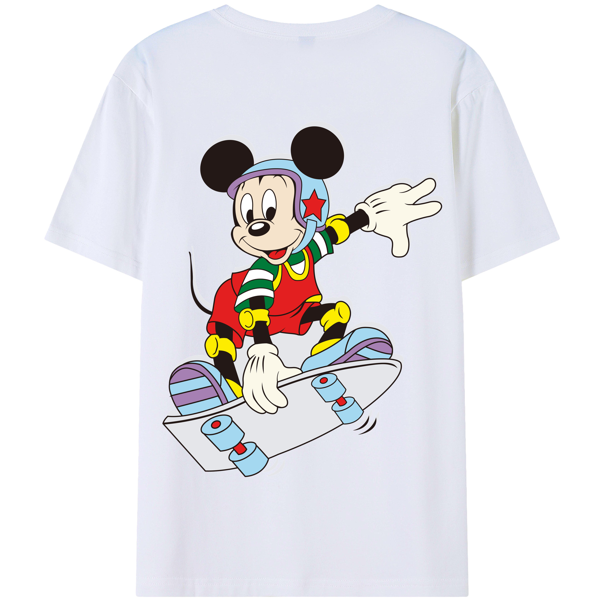 （画像用） ミッキーマウス Mickey Mouse 綿100％半袖Tシャツ（背面プリント）