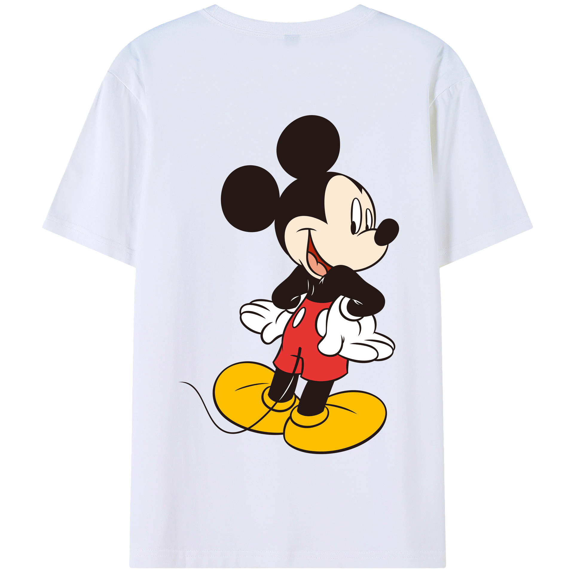 （画像用） ミッキーマウス Mickey Mouse 綿100％半袖Tシャツ（背面プリント）