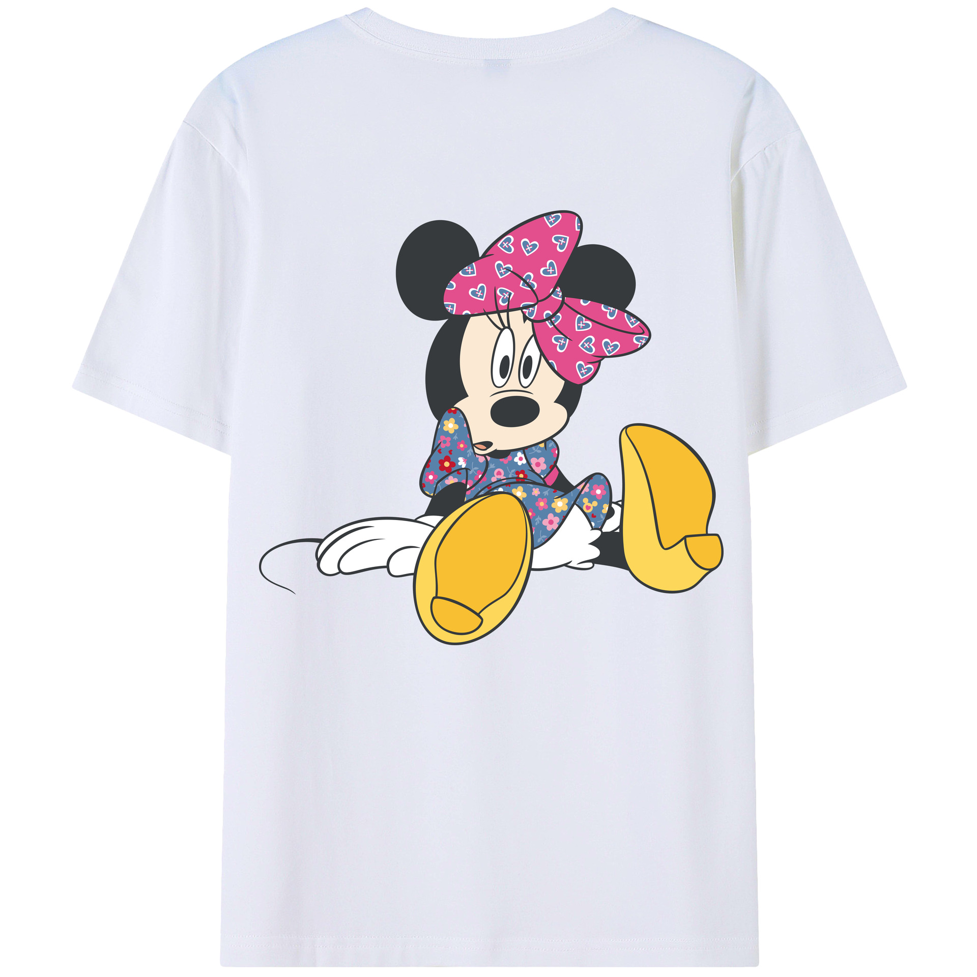 （画像用） ミッキーマウス Mickey Mouse 綿100％半袖Tシャツ（背面プリント）