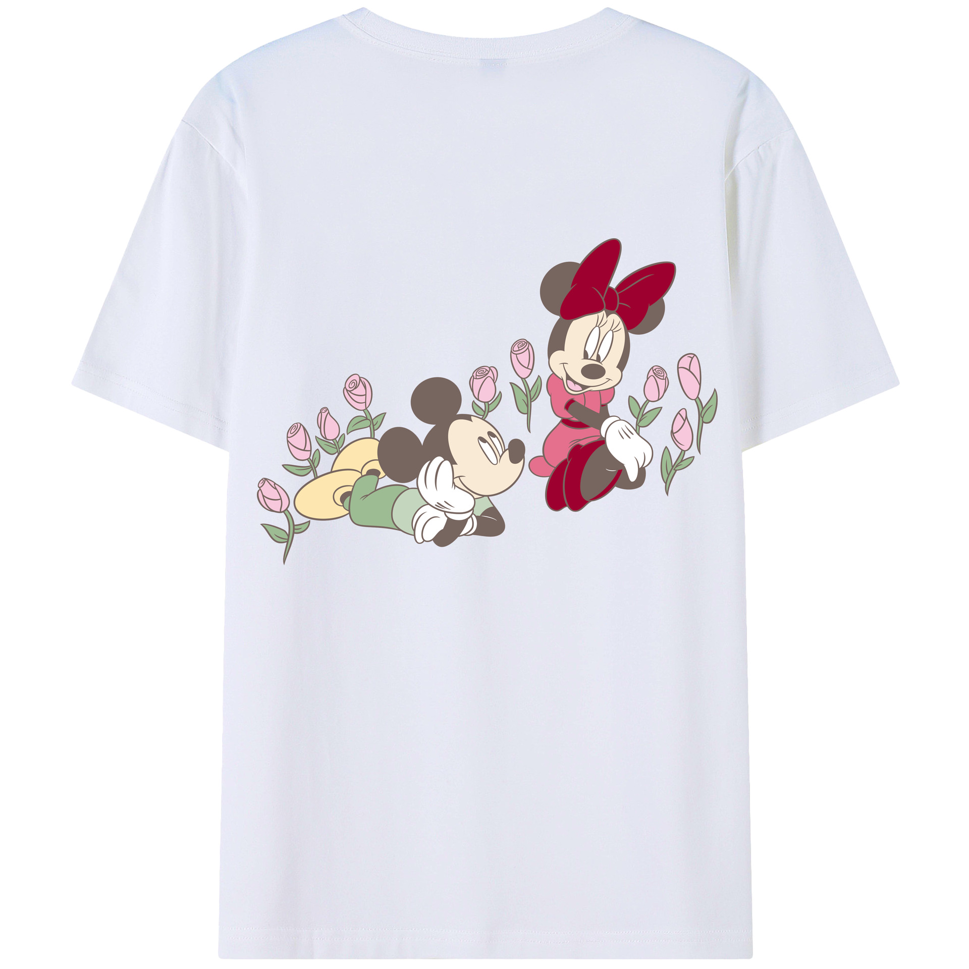 （画像用） ミッキーマウス Mickey Mouse 綿100％半袖Tシャツ（背面プリント）