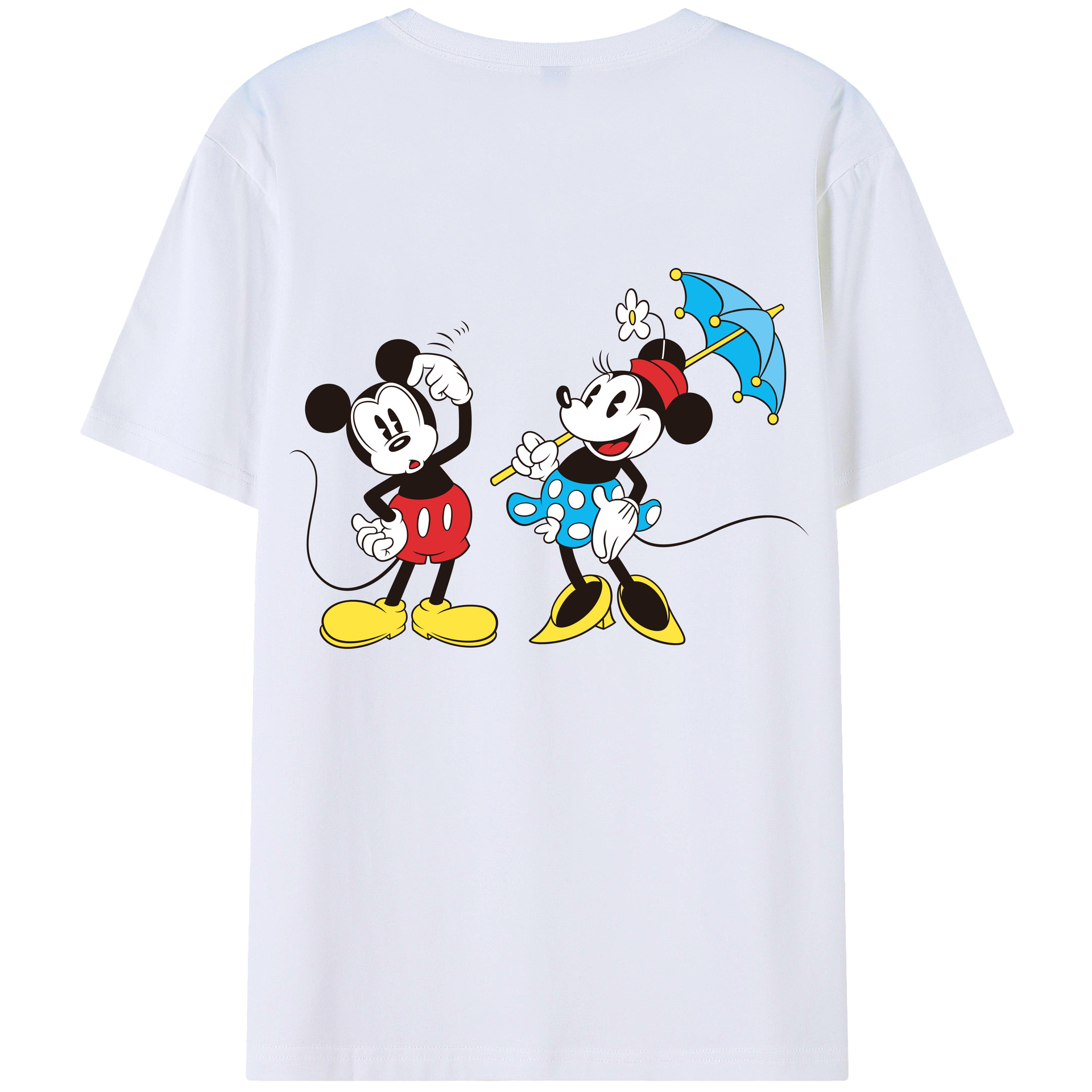 （画像用） ミッキーマウス Mickey Mouse 綿100％半袖Tシャツ（背面プリント）