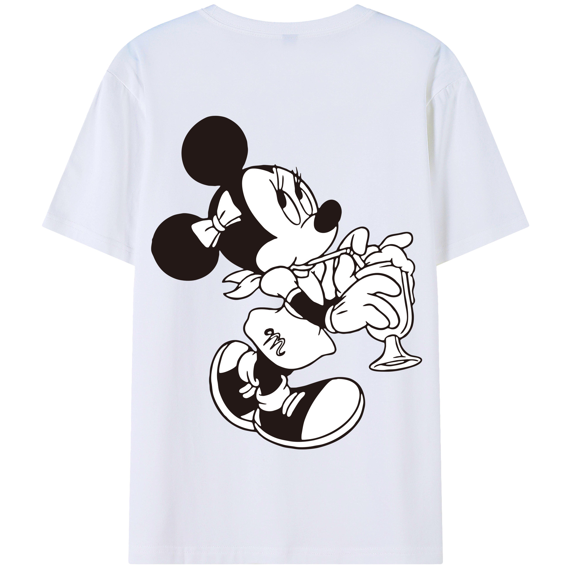 （画像用） ミッキーマウス Mickey Mouse 綿100％半袖Tシャツ（背面プリント）