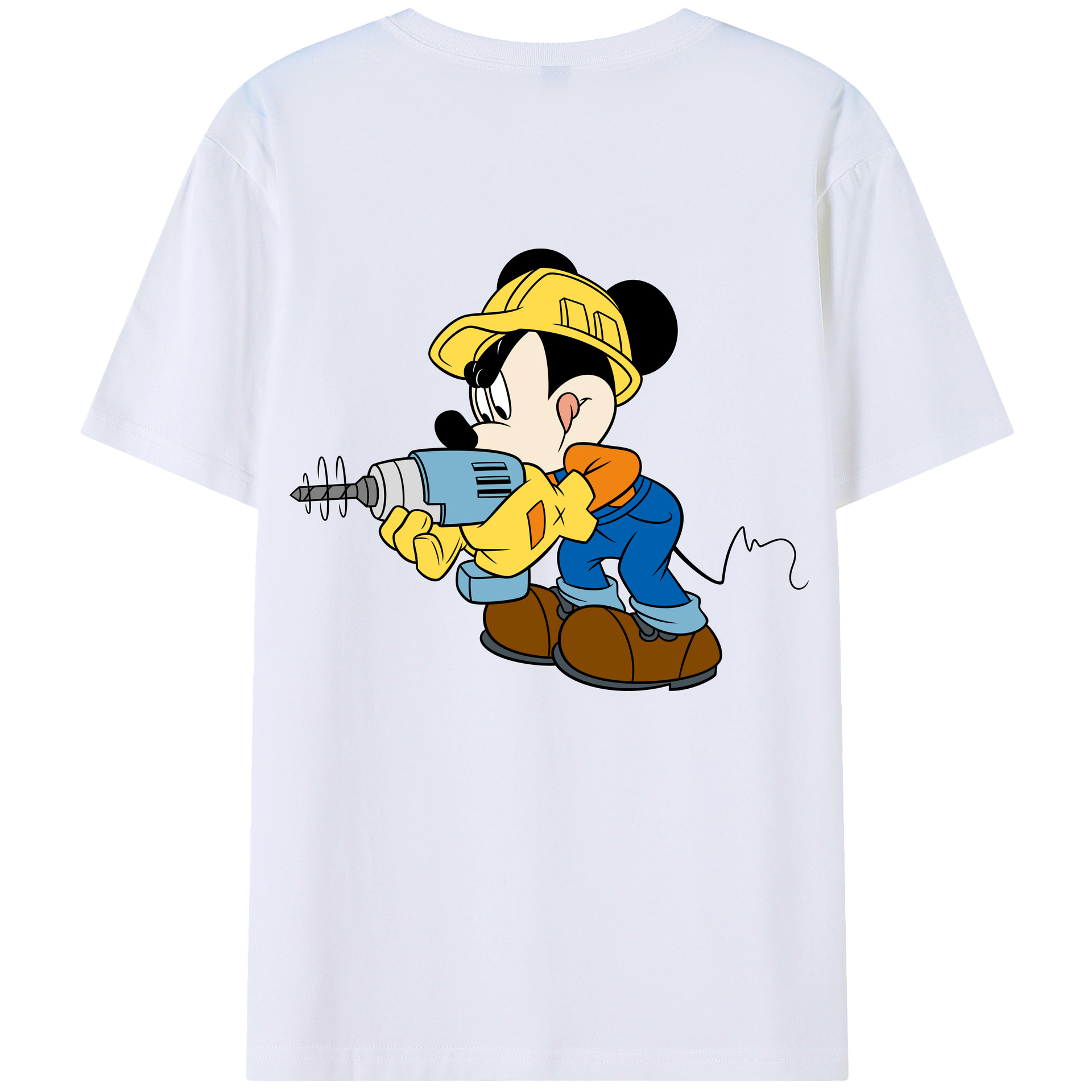 （画像用） ミッキーマウス Mickey Mouse 綿100％半袖Tシャツ（背面プリント）