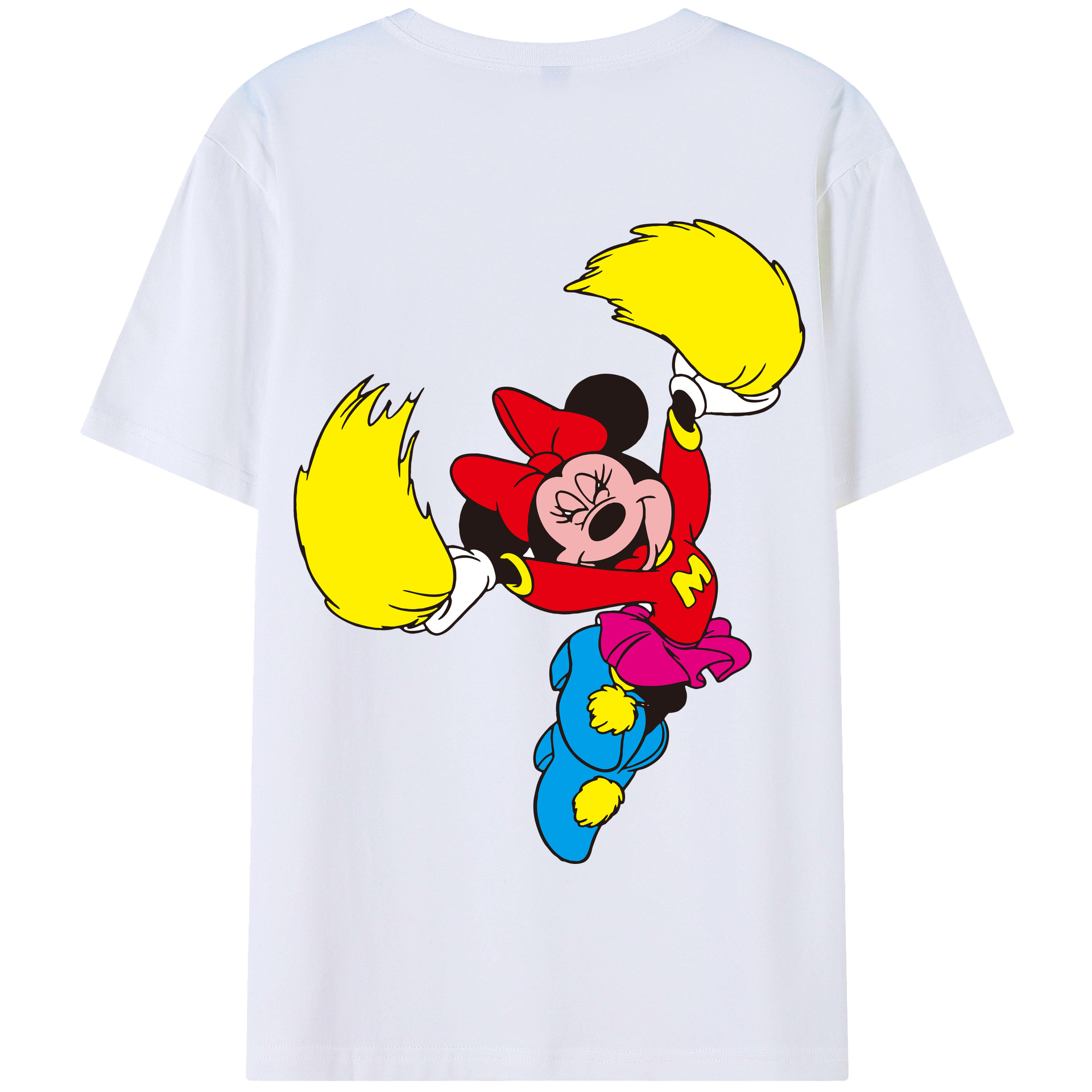 （画像用） ミッキーマウス Mickey Mouse 綿100％半袖Tシャツ（背面プリント）
