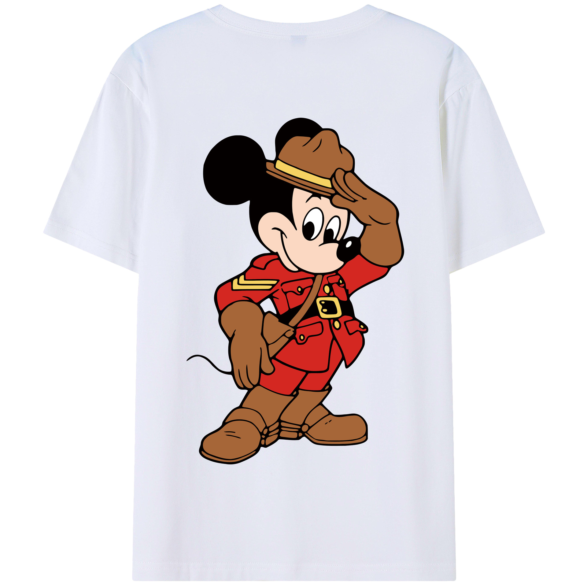 （画像用） ミッキーマウス Mickey Mouse 綿100％半袖Tシャツ（背面プリント）