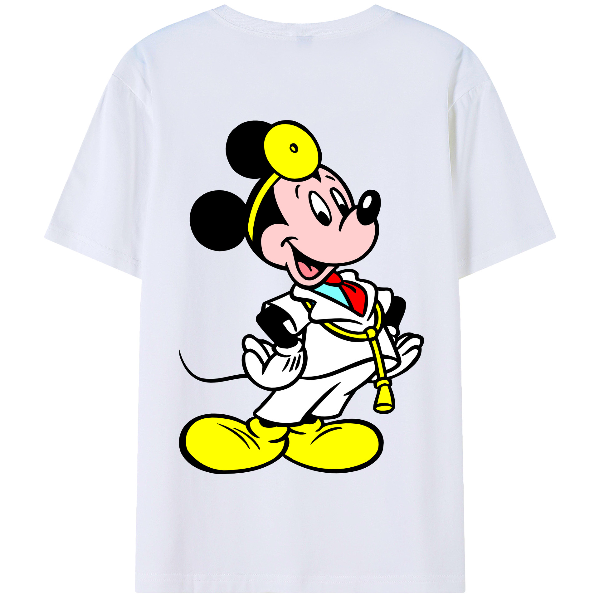 （画像用） ミッキーマウス Mickey Mouse 綿100％半袖Tシャツ（背面プリント）