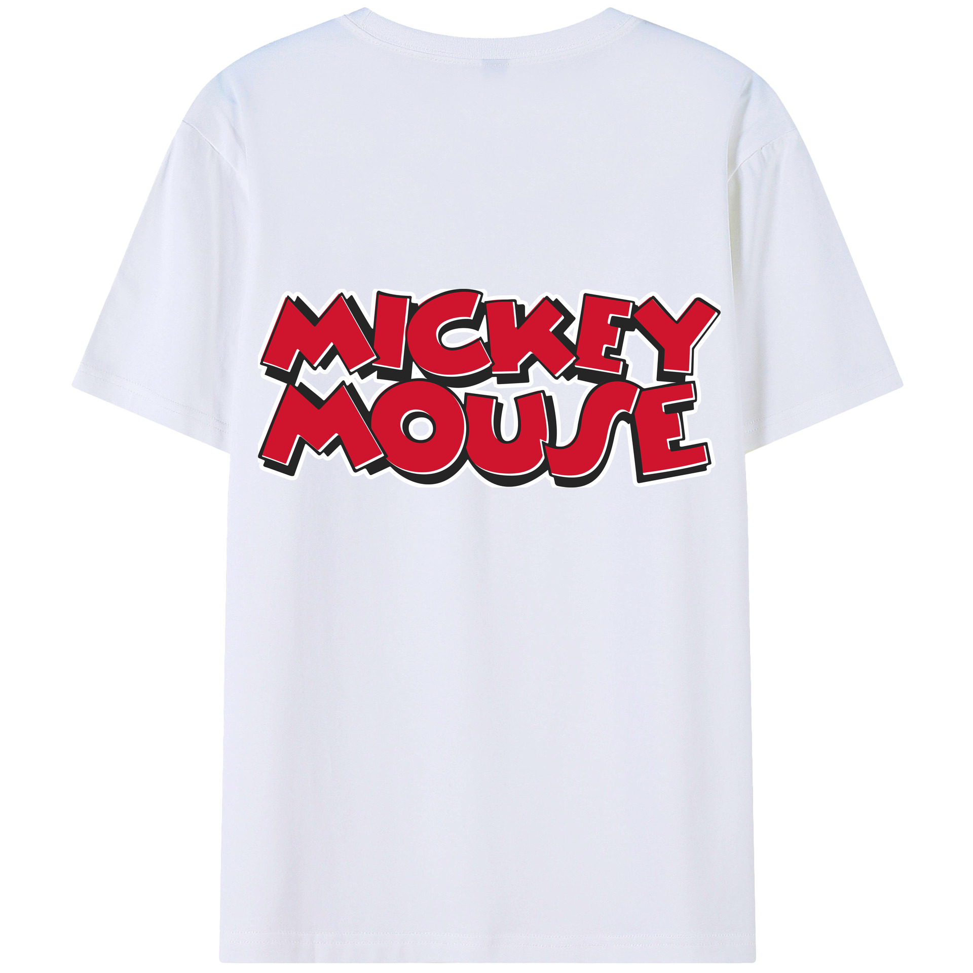 （画像用） ミッキーマウス Mickey Mouse 綿100％半袖Tシャツ（背面プリント）