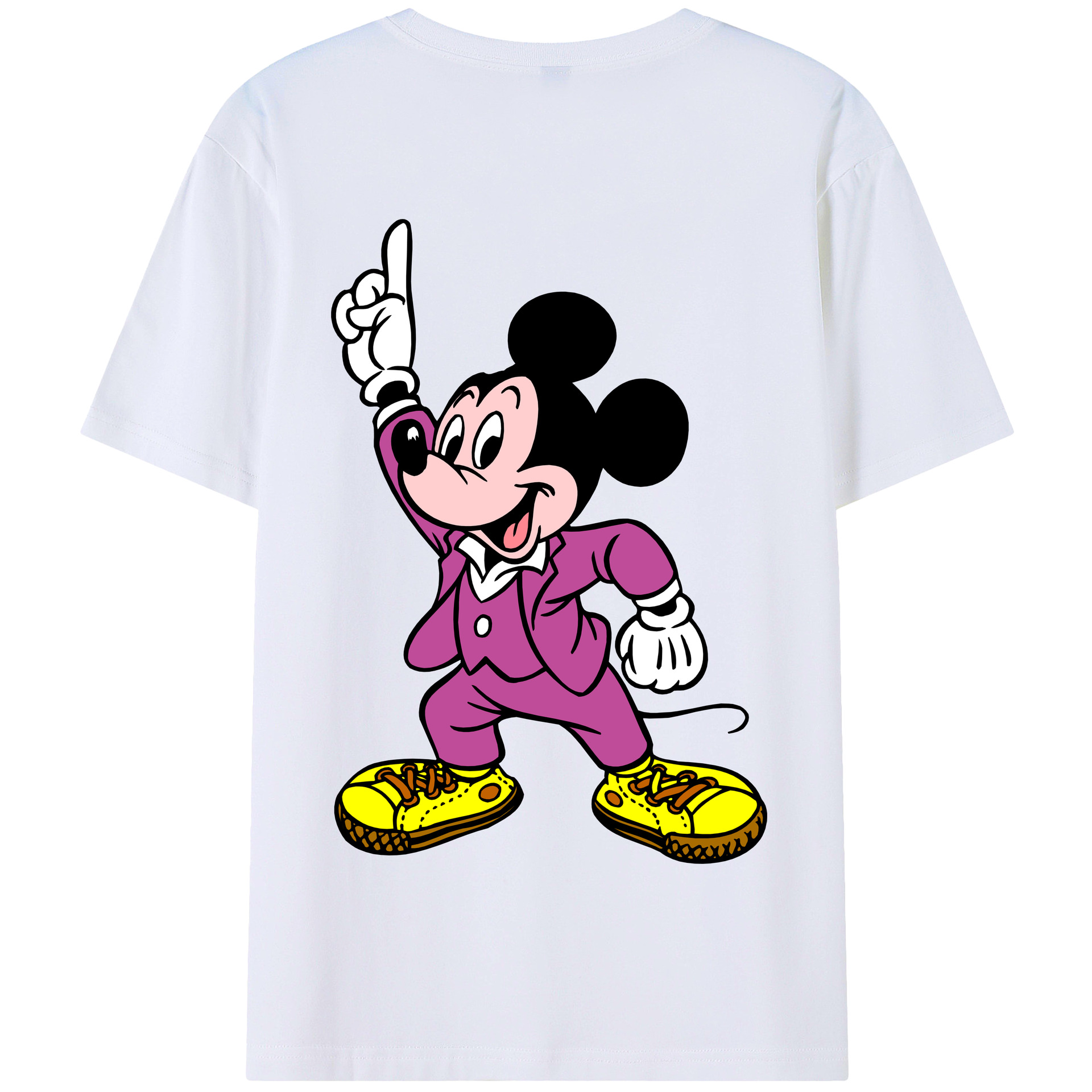 （画像用） ミッキーマウス Mickey Mouse 綿100％半袖Tシャツ（背面プリント）