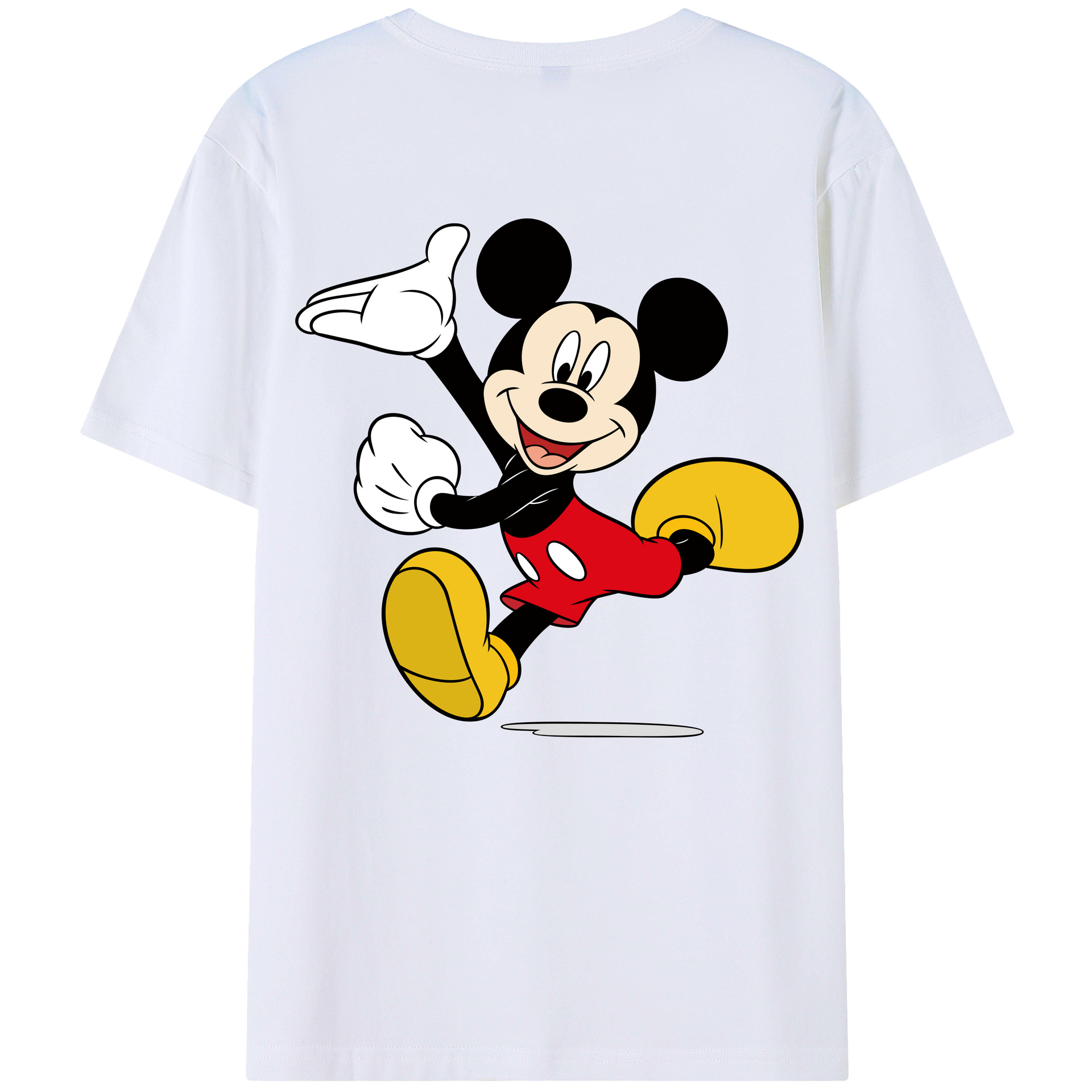 （画像用） ミッキーマウス Mickey Mouse 綿100％半袖Tシャツ（背面プリント）
