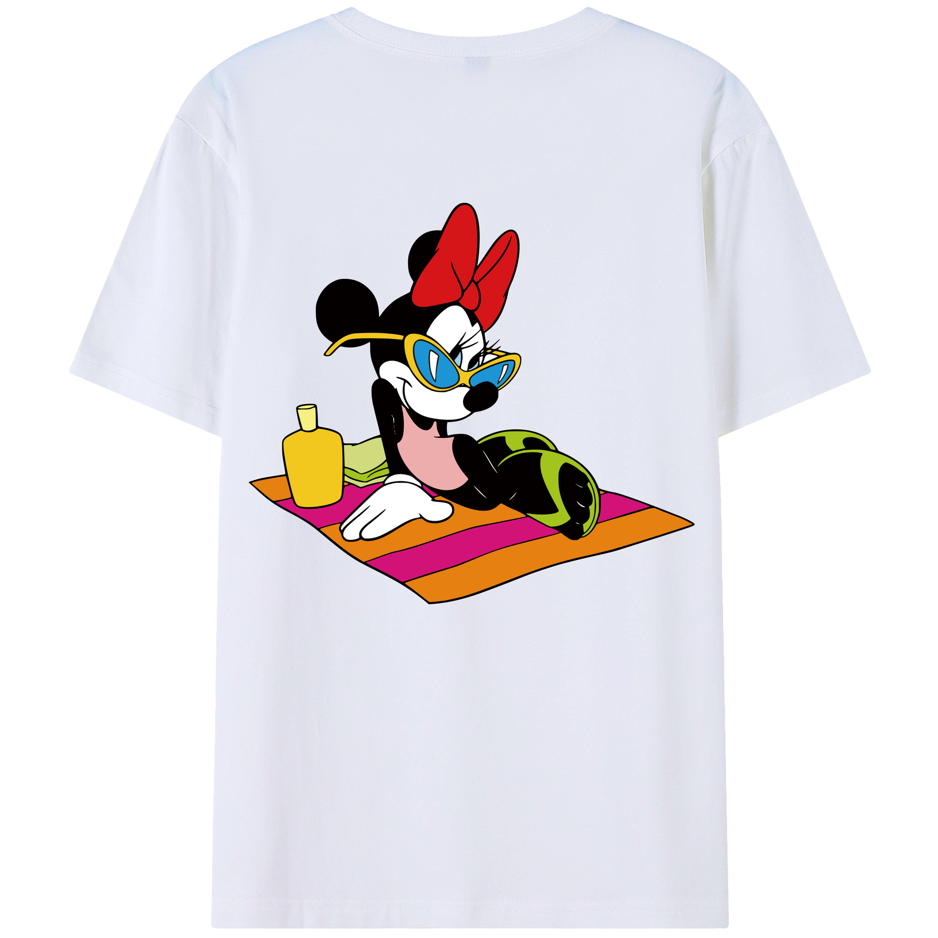 （画像用） ミッキーマウス Mickey Mouse 綿100％半袖Tシャツ（背面プリント）