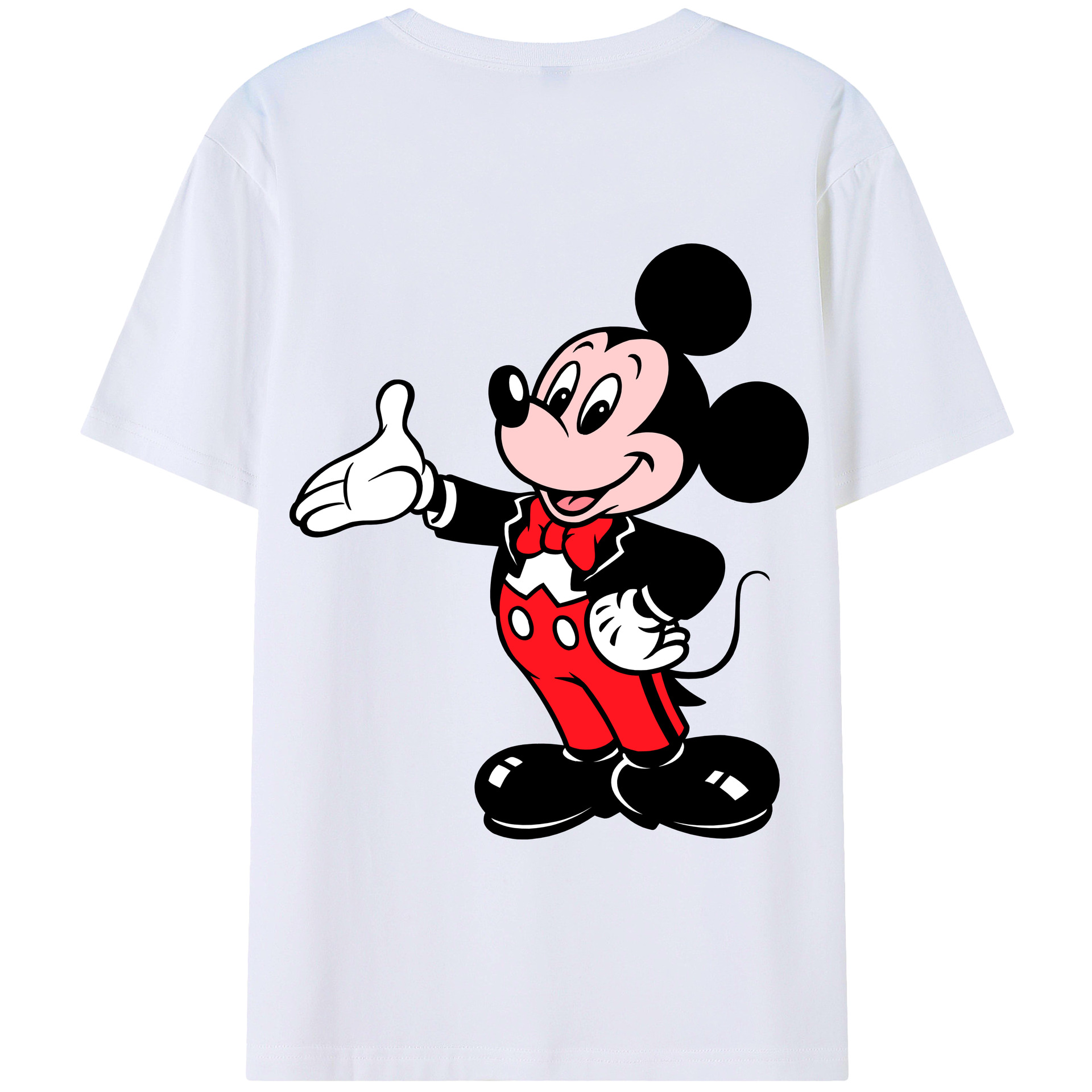 （画像用） ミッキーマウス Mickey Mouse 綿100％半袖Tシャツ（背面プリント）