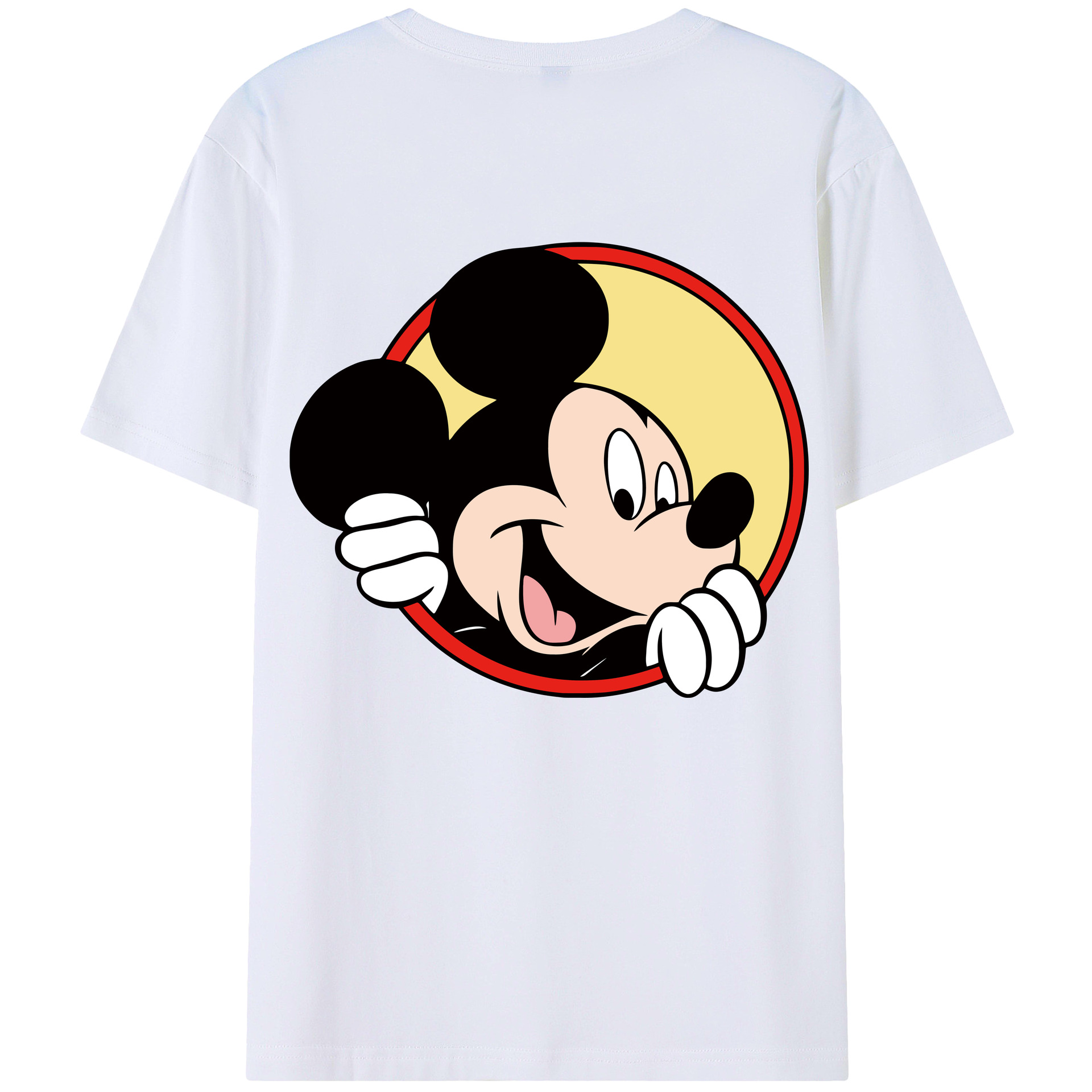 （画像用） ミッキーマウス Mickey Mouse 綿100％半袖Tシャツ（背面プリント）