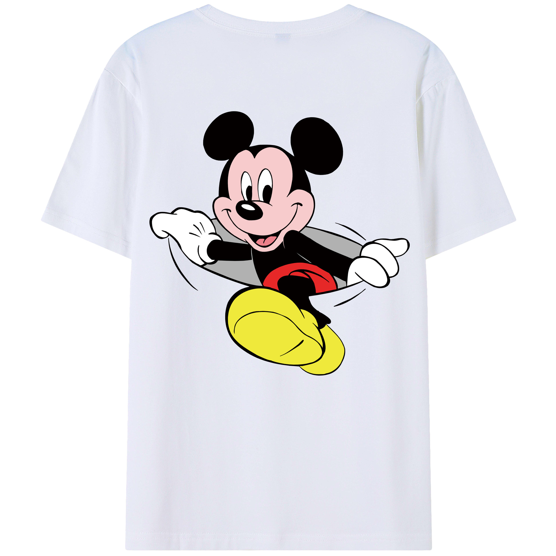 （画像用） ミッキーマウス Mickey Mouse 綿100％半袖Tシャツ（背面プリント）