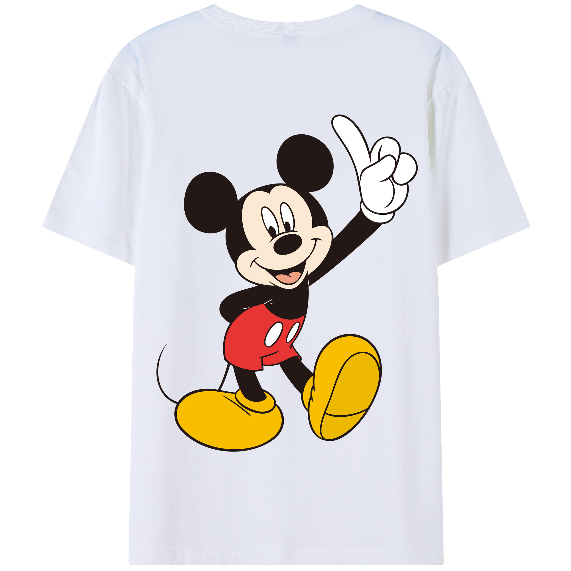 （画像用） ミッキーマウス Mickey Mouse 綿100％半袖Tシャツ（背面プリント）