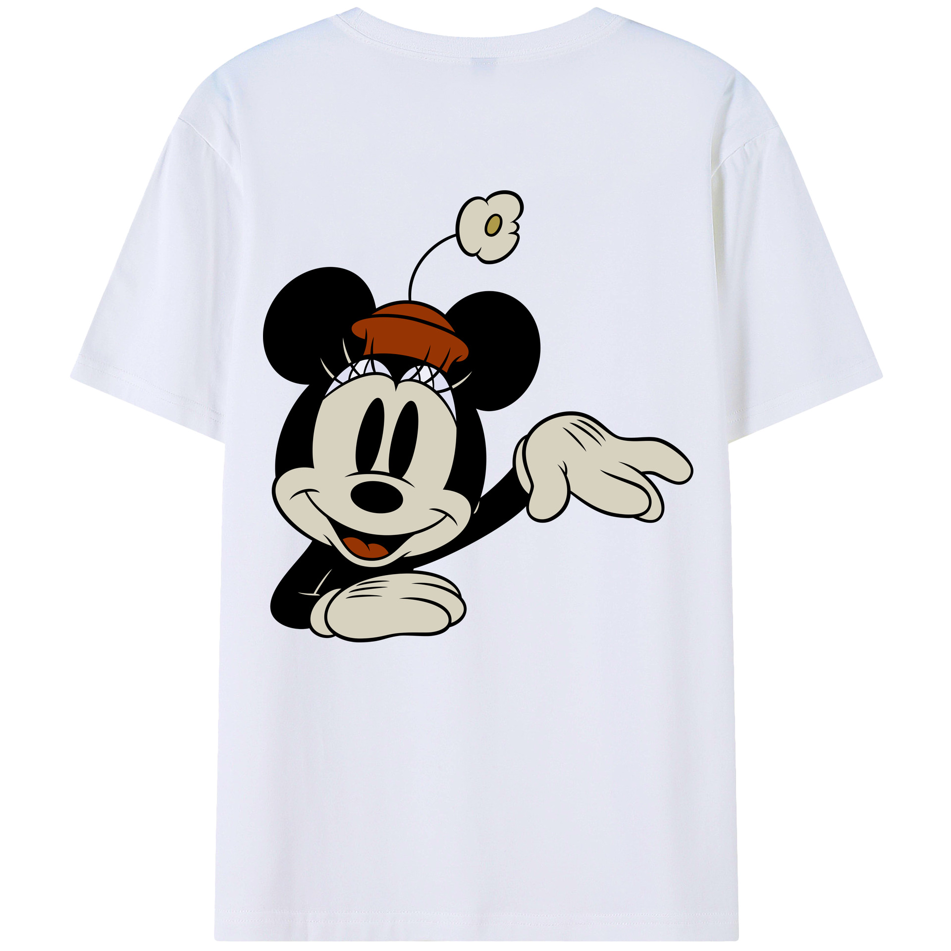 （画像用） ミッキーマウス Mickey Mouse 綿100％半袖Tシャツ（背面プリント）