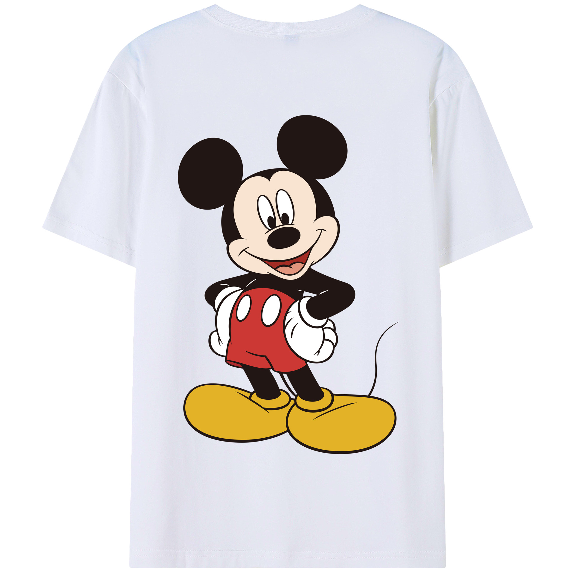（画像用） ミッキーマウス Mickey Mouse 綿100％半袖Tシャツ（背面プリント）