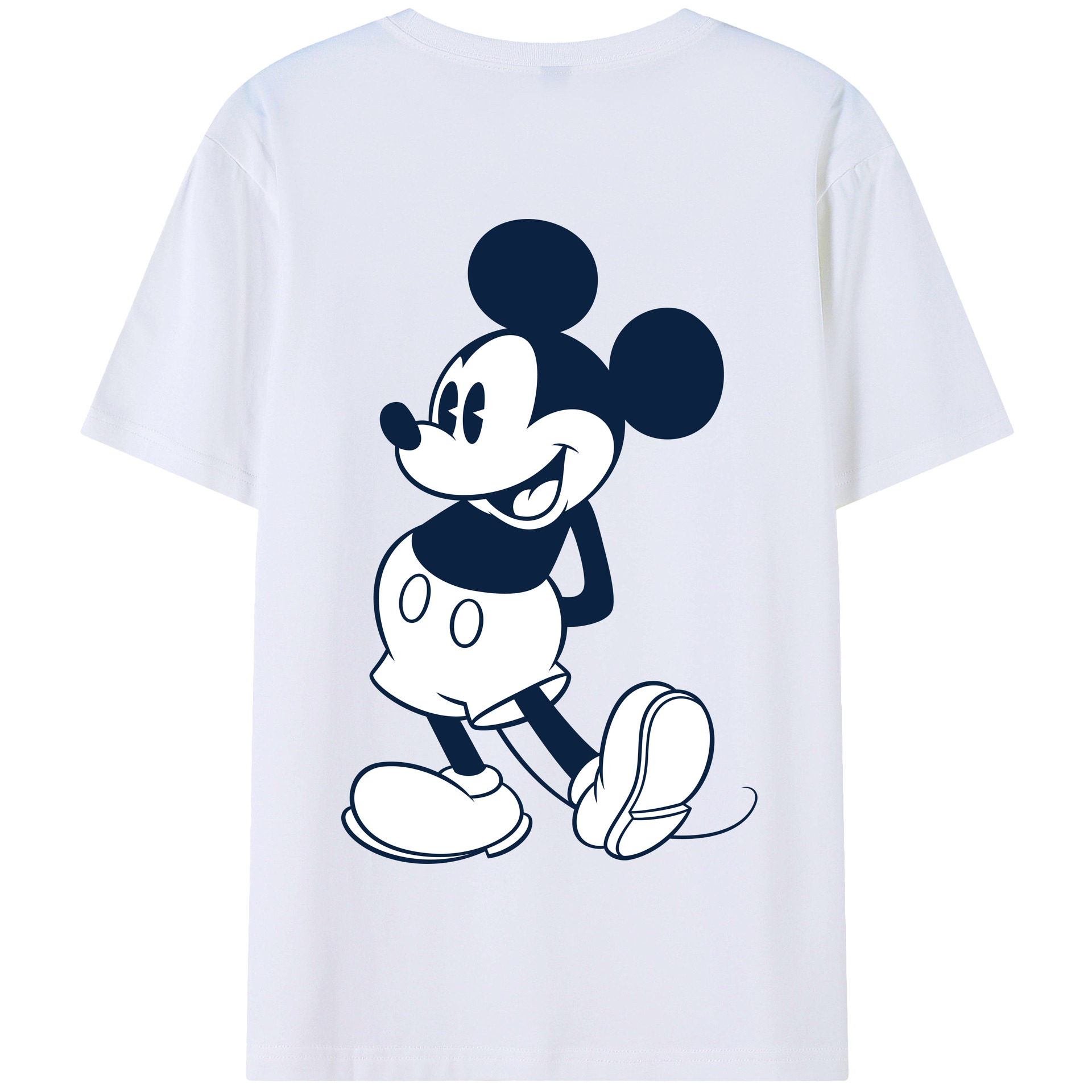 （画像用） ミッキーマウス Mickey Mouse 綿100％半袖Tシャツ（背面プリント）