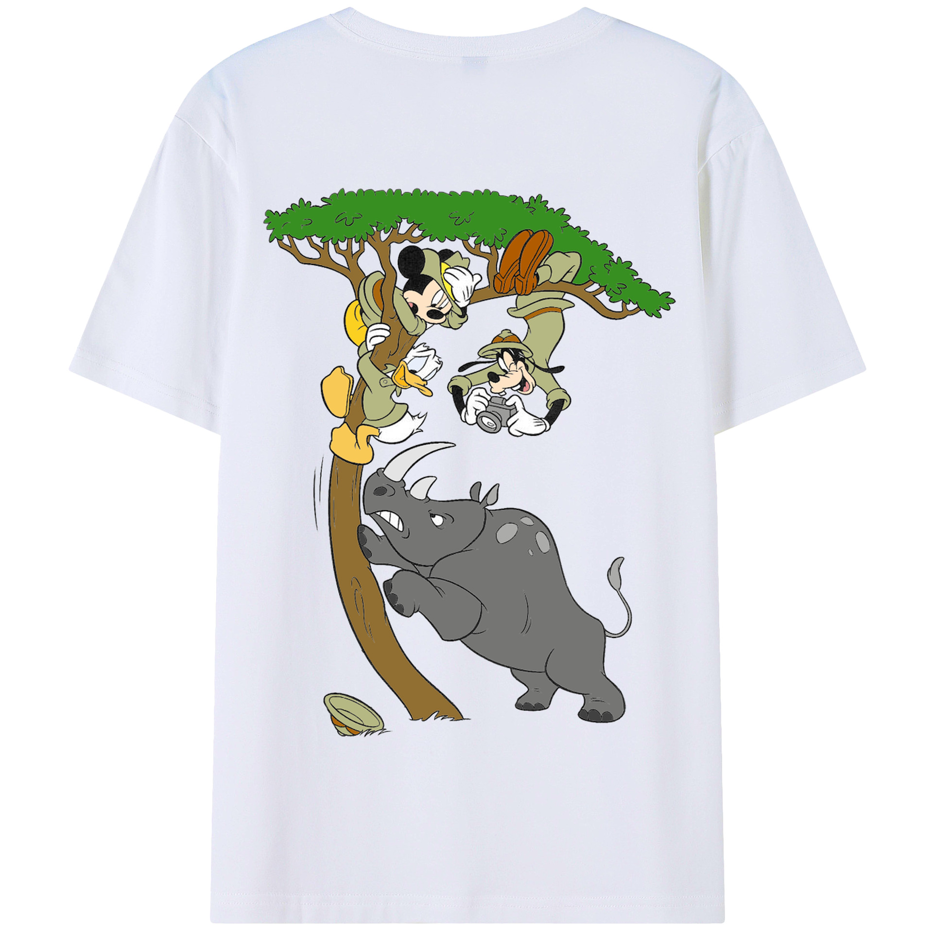 （画像用） ミッキーマウス Mickey Mouse 綿100％半袖Tシャツ（背面プリント）