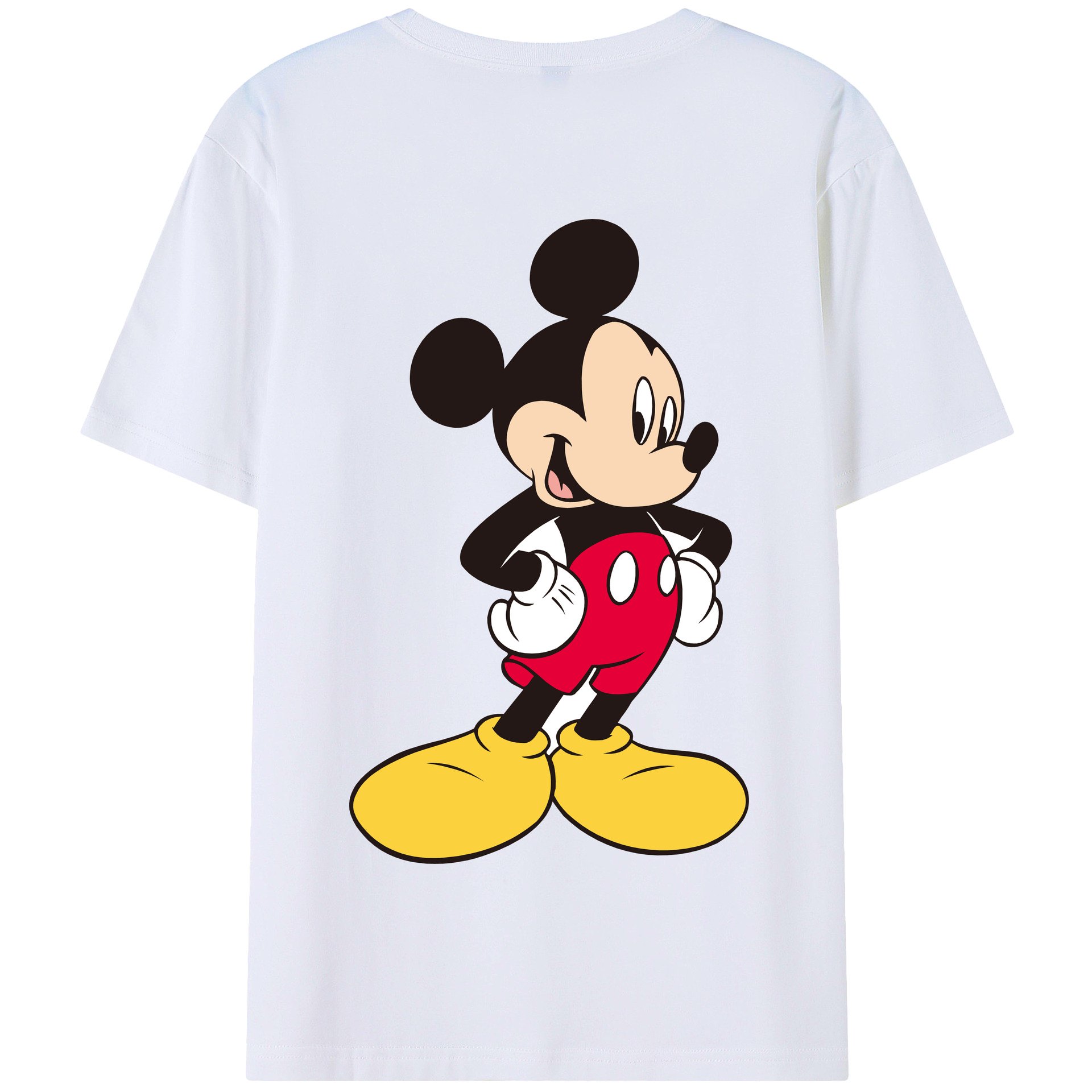 （画像用） ミッキーマウス Mickey Mouse 綿100％半袖Tシャツ（背面プリント）