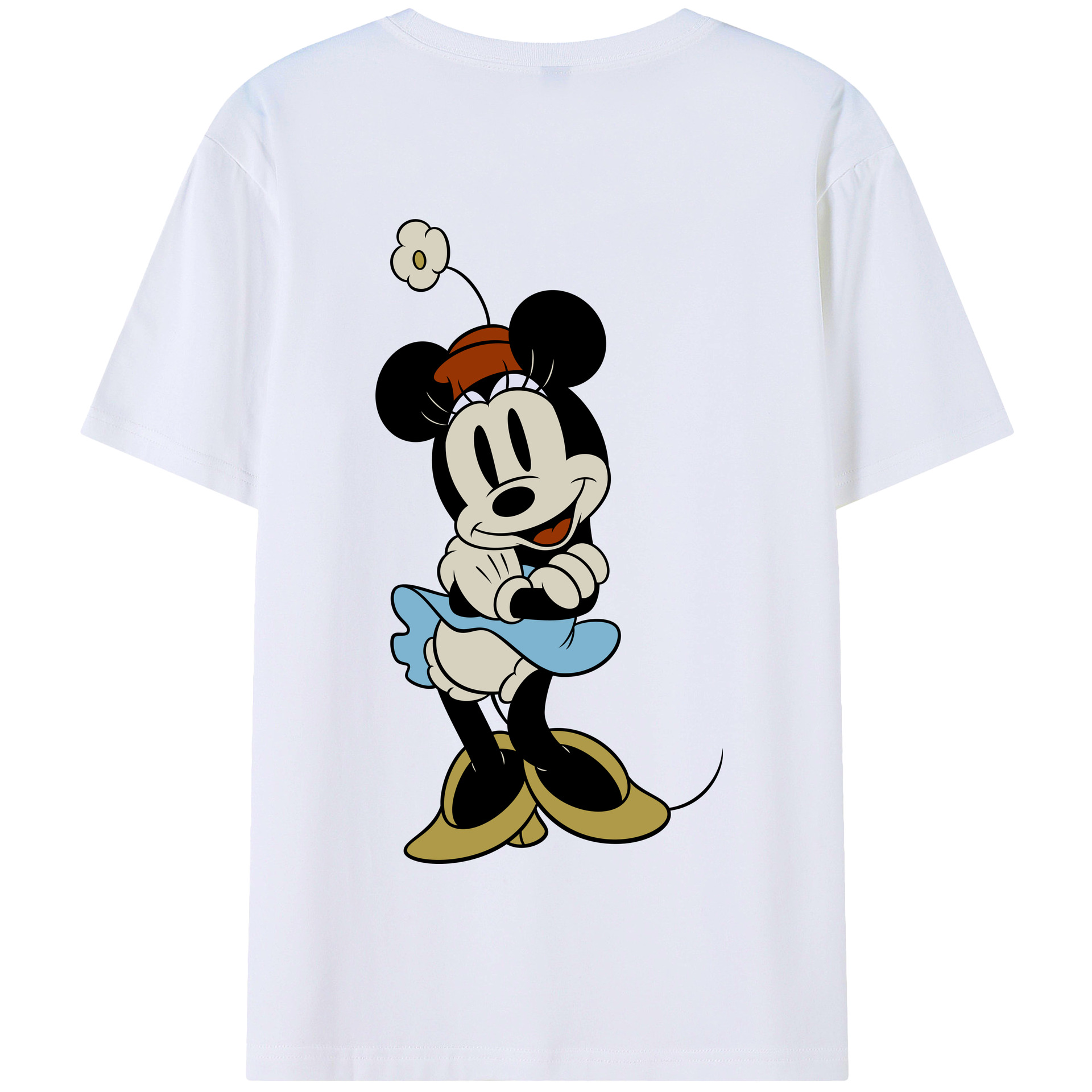 （画像用） ミッキーマウス Mickey Mouse 綿100％半袖Tシャツ（背面プリント）