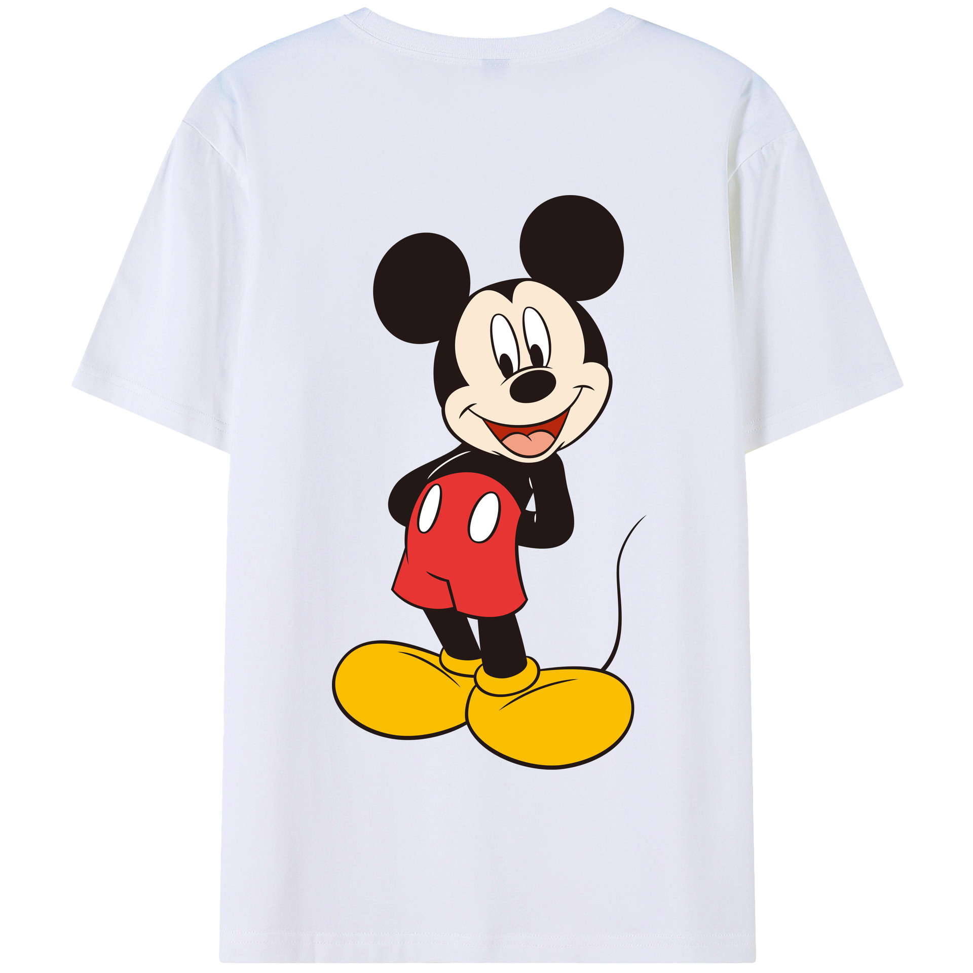 （画像用） ミッキーマウス Mickey Mouse 綿100％半袖Tシャツ（背面プリント）
