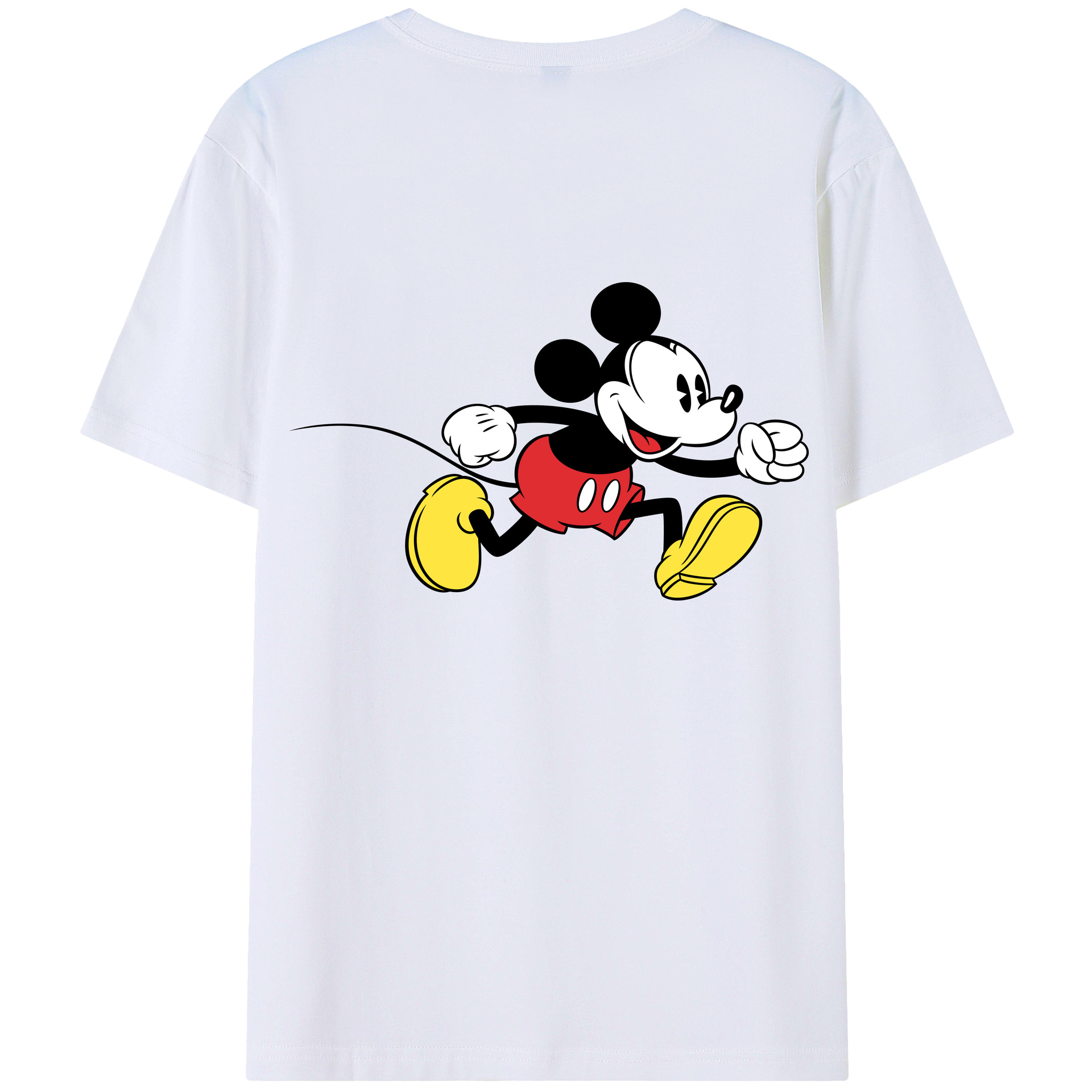 （画像用） ミッキーマウス Mickey Mouse 綿100％半袖Tシャツ（背面プリント）