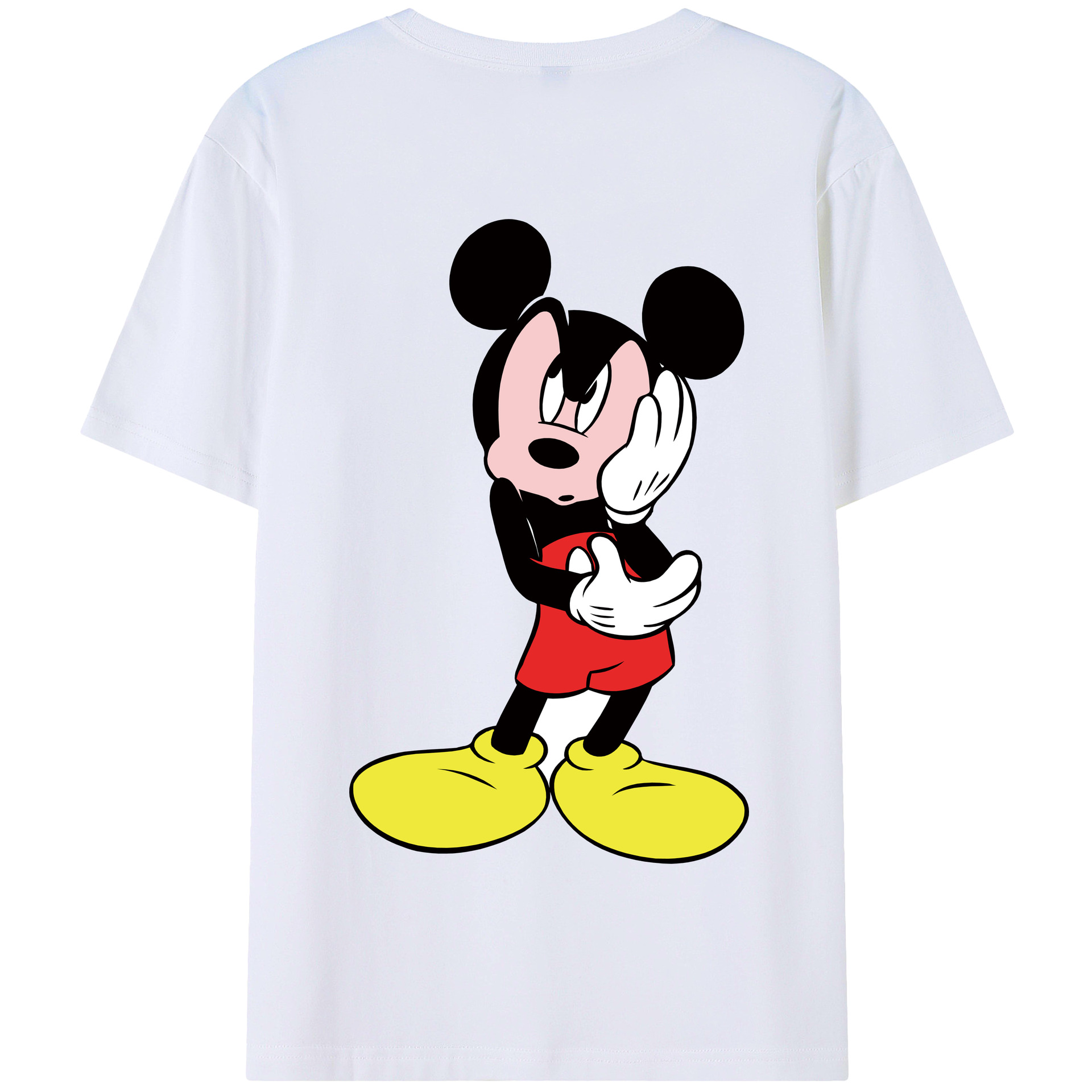 （画像用） ミッキーマウス Mickey Mouse 綿100％半袖Tシャツ（背面プリント）